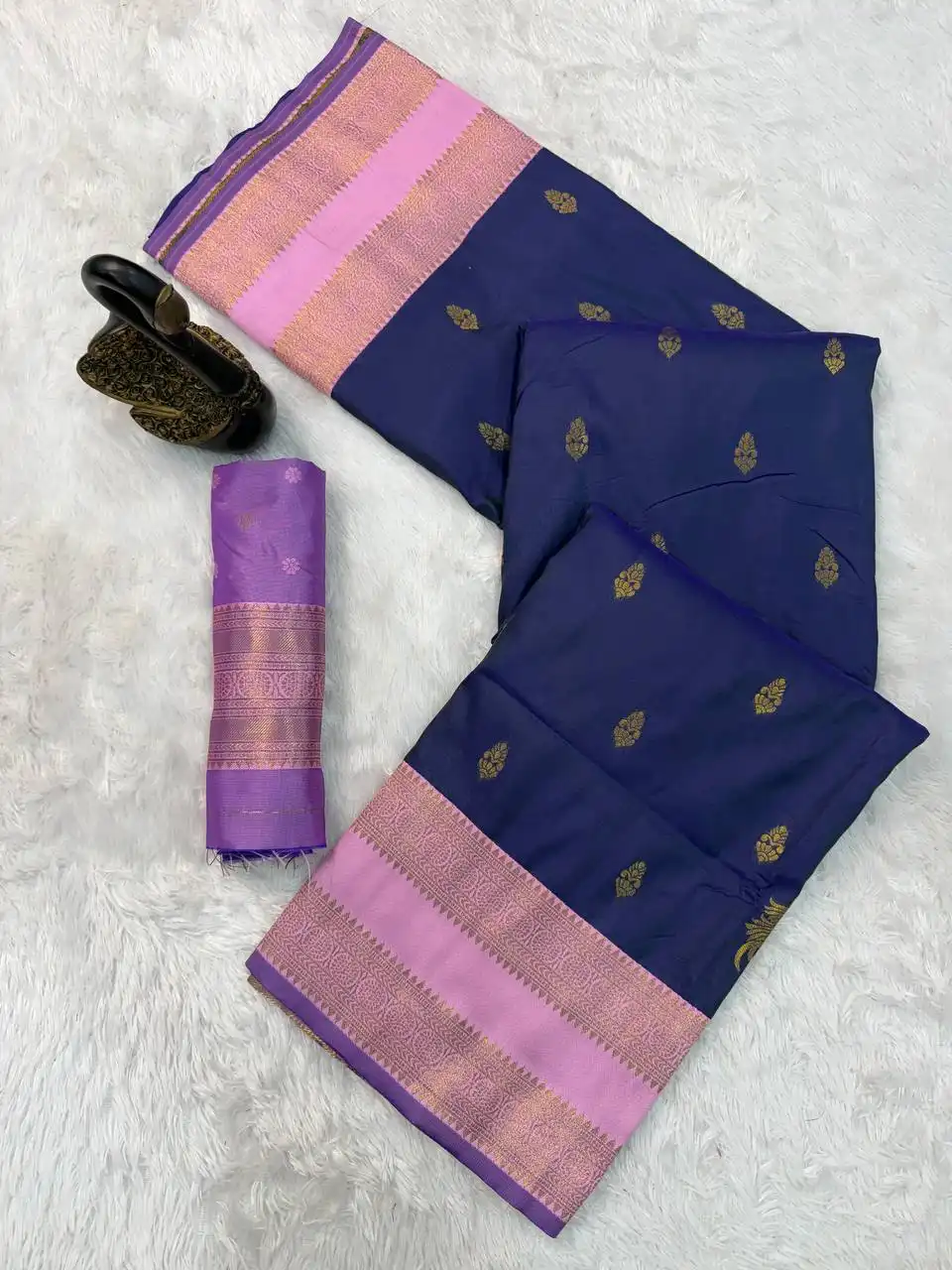 Laxmi 946 Soft Silk Festive Wear Saree 02 Pcs Set