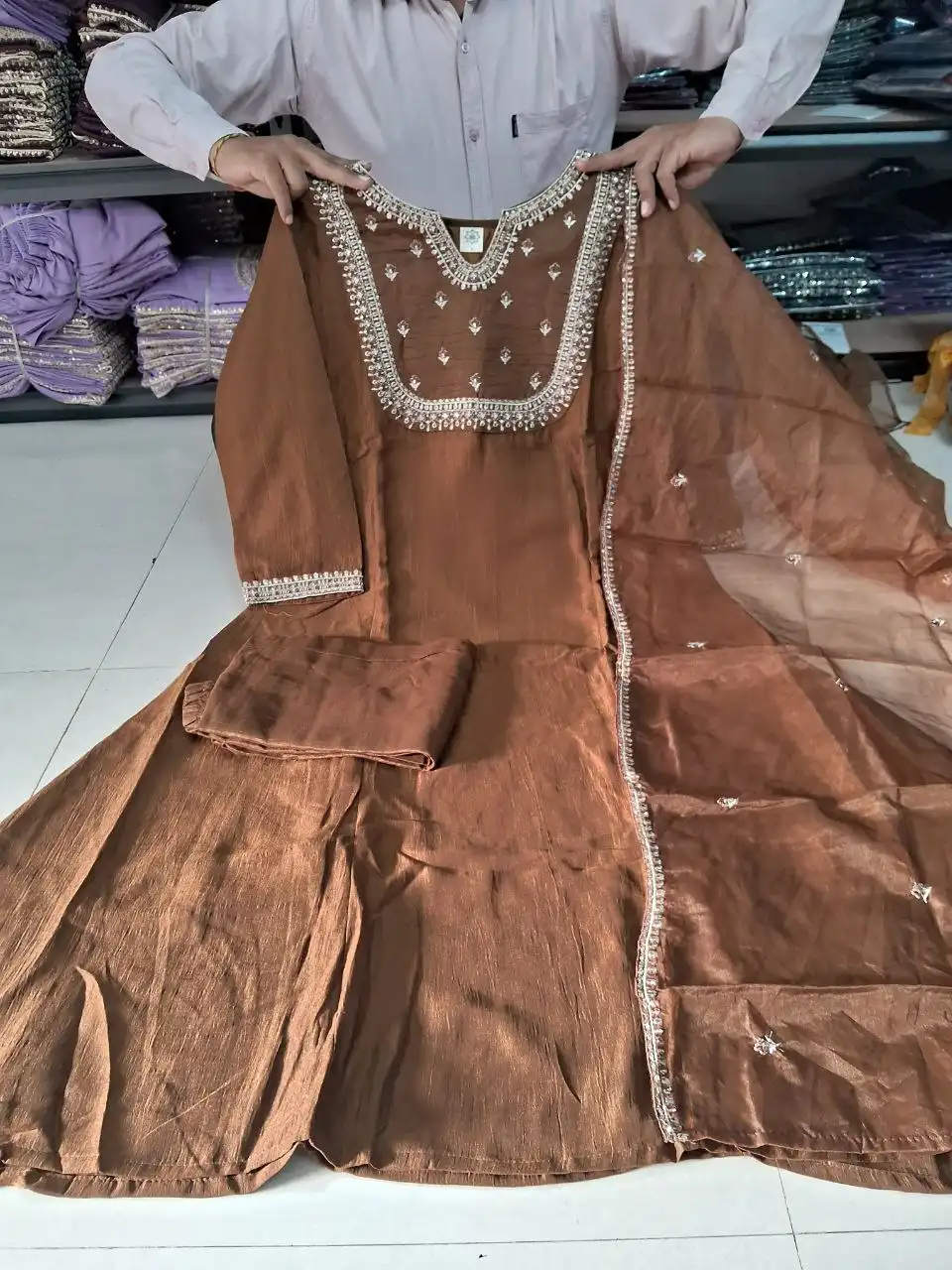 ATQ Vol 29 Sajni Vichitra Silk Readymade Dress 05 Pcs Set