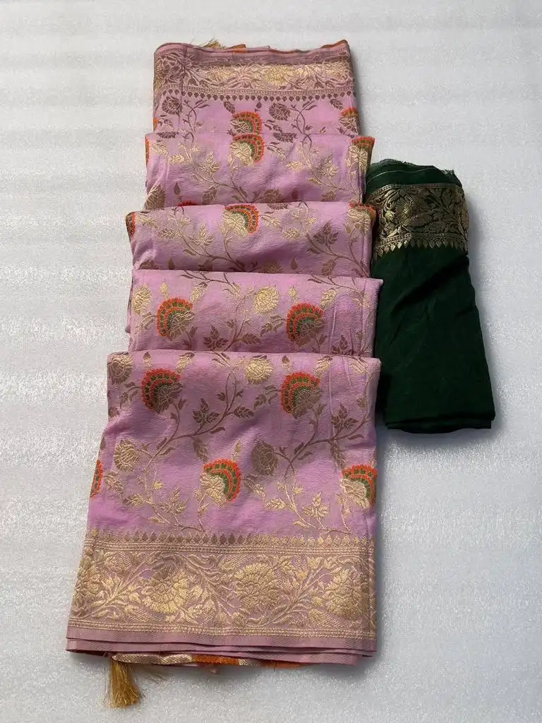 Laxmi 59 Pure Soft Khadi Georgette Silk Festival Saree