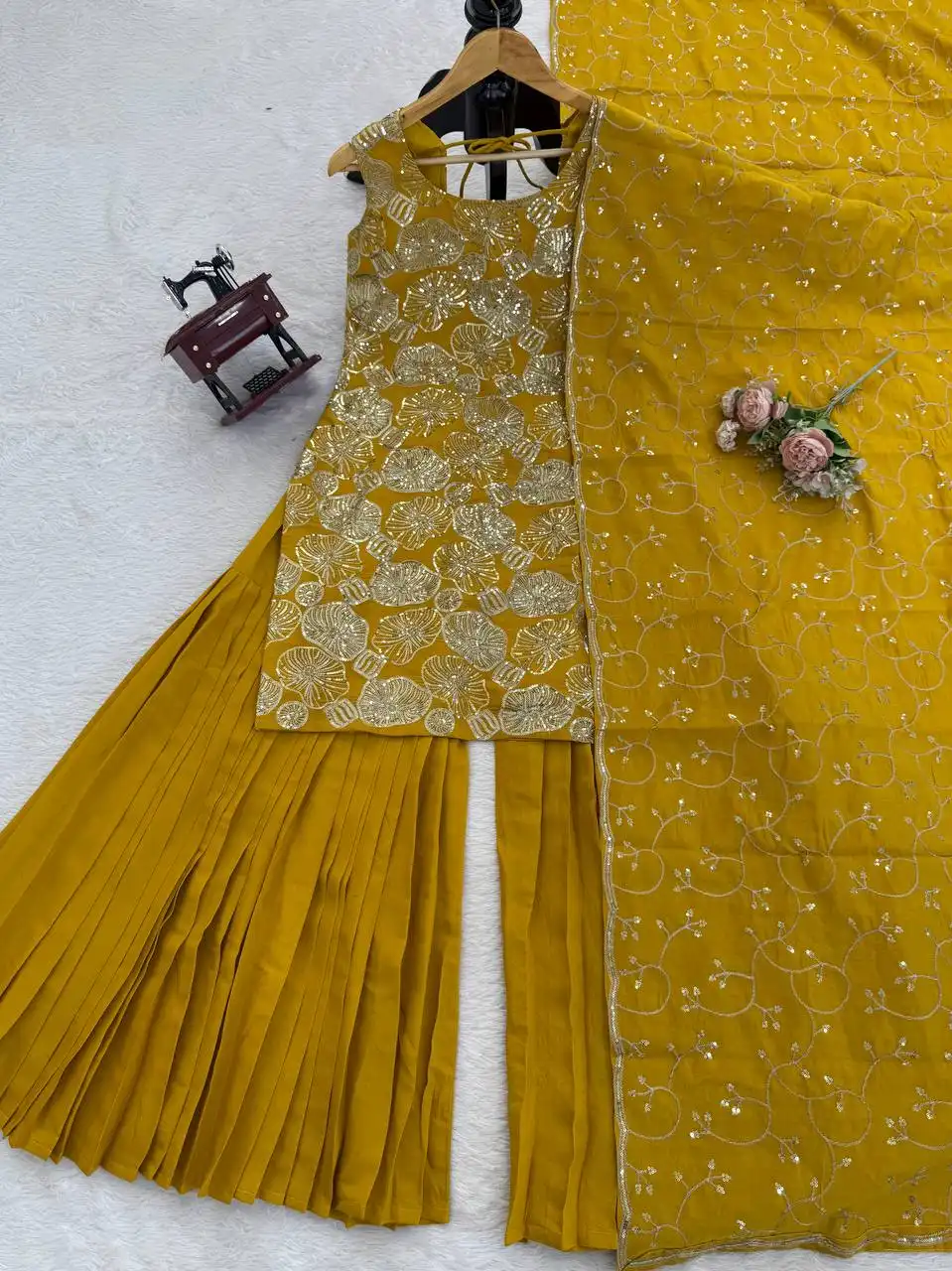 Deepika 5927 Simmer Silk Gharara Suit 02 Pcs Set