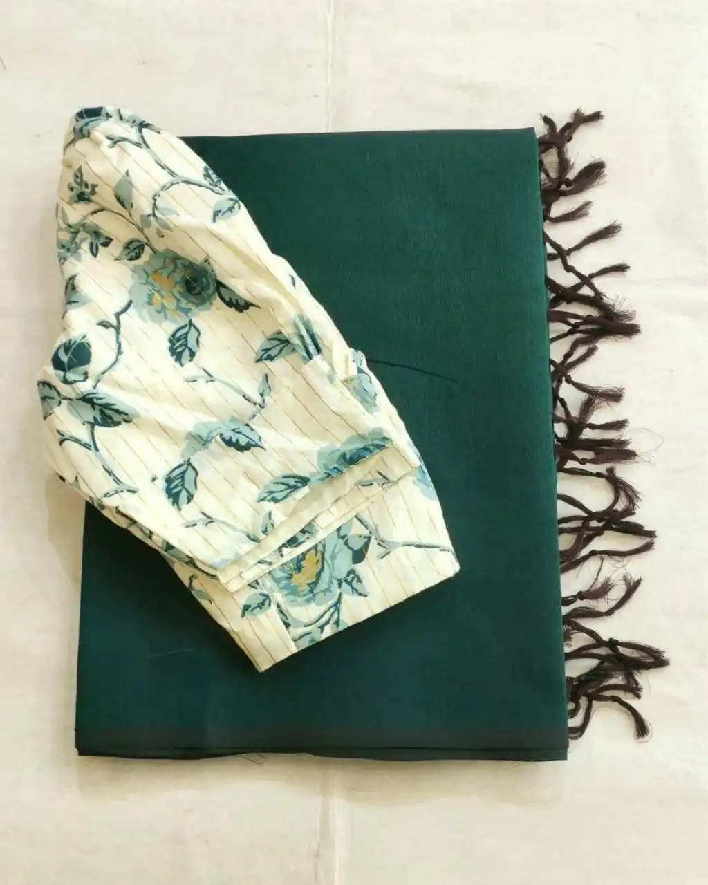 WMS Soft Chanderi Saree With Readymade Blouse 17 Pcs Set