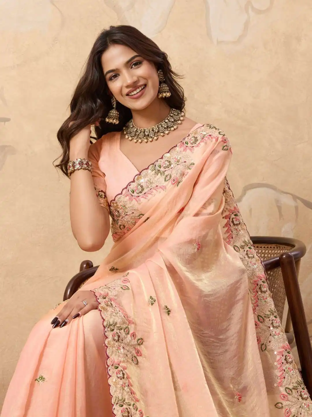 Kiara Kaya Fendy Chiffon Party Wear Saree 04 Pcs Set