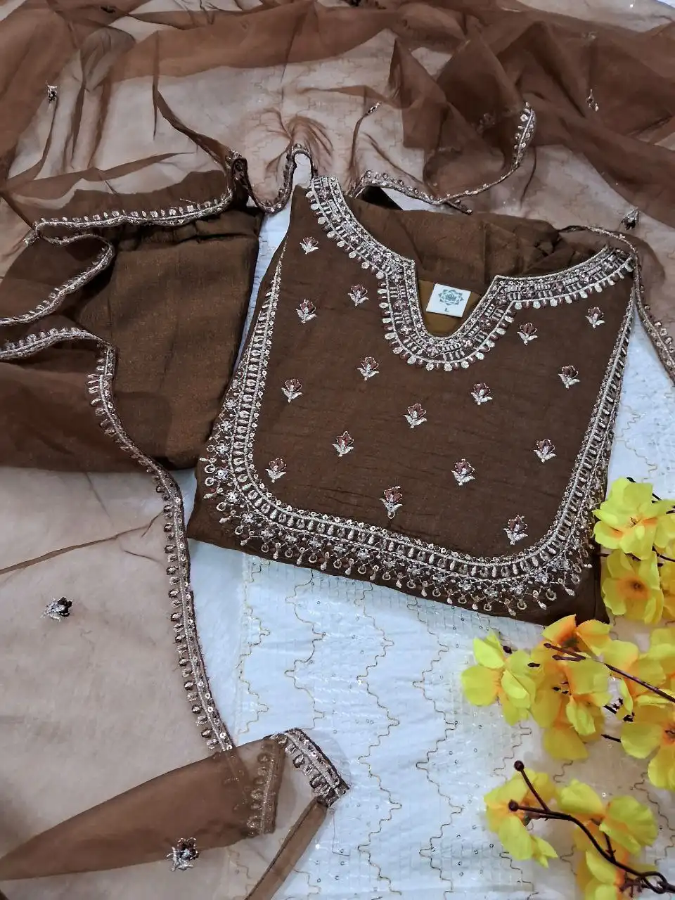 ATQ Vol 29 Sajni Vichitra Silk Readymade Dress 05 Pcs Set