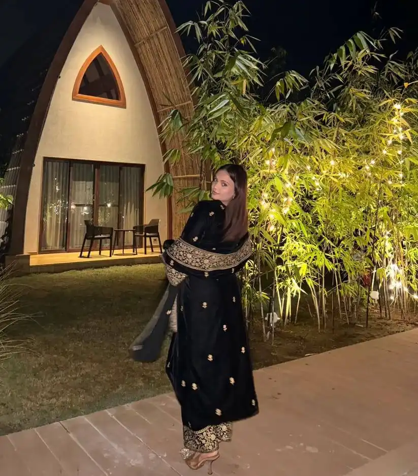 C585 1411 Velvet Embroidery Readymade Dress 02 Pcs Set