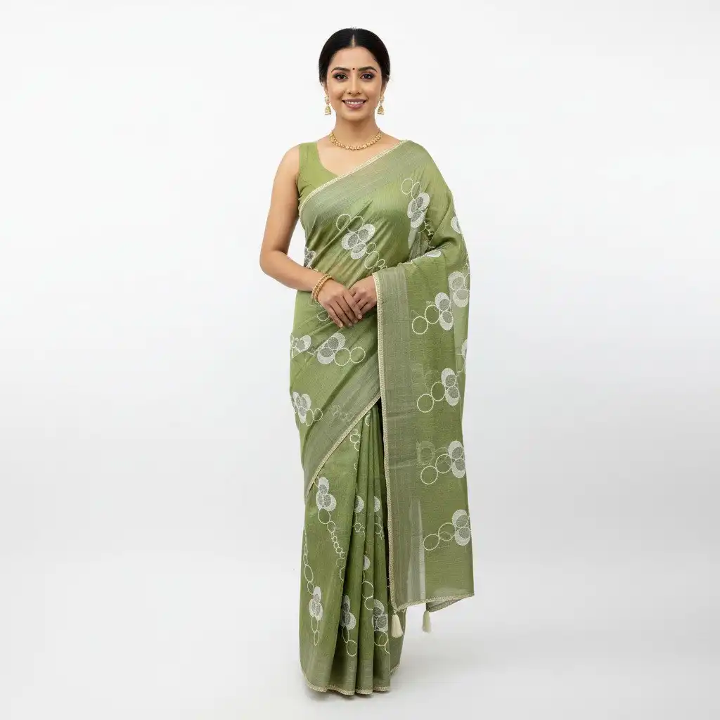VFT Premium Quality Soft Cotton Designer Saree