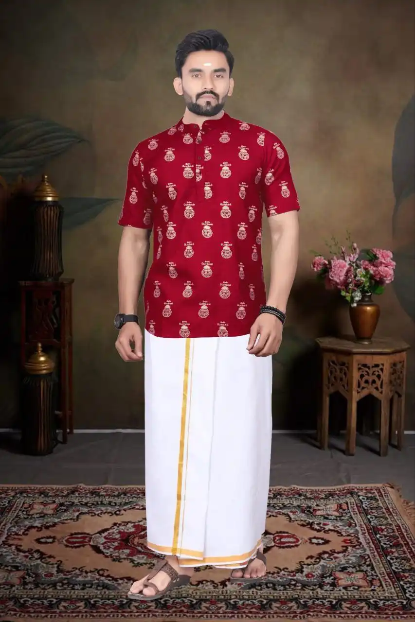 Zarin Vol 04 Cotton Flex Mens Shirt With Dhoti