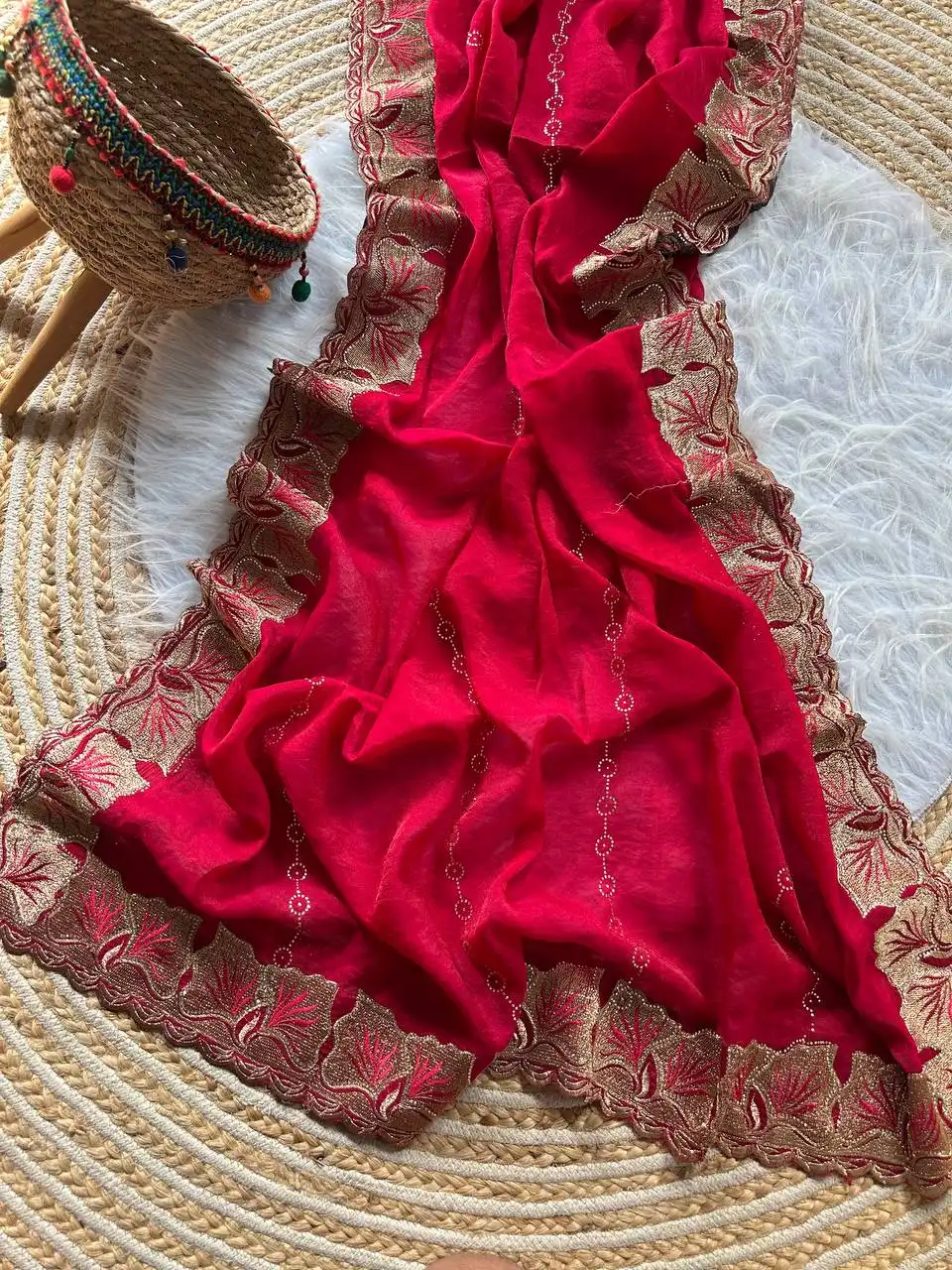 MHV Janki Soft Fandy Sattin Silk Saree Below 1500