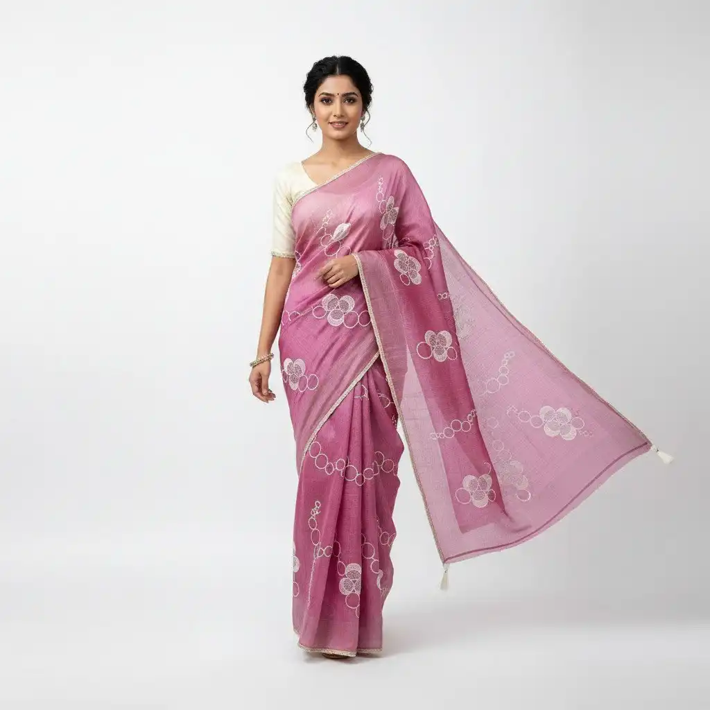 VFT Premium Quality Soft Cotton Designer Saree