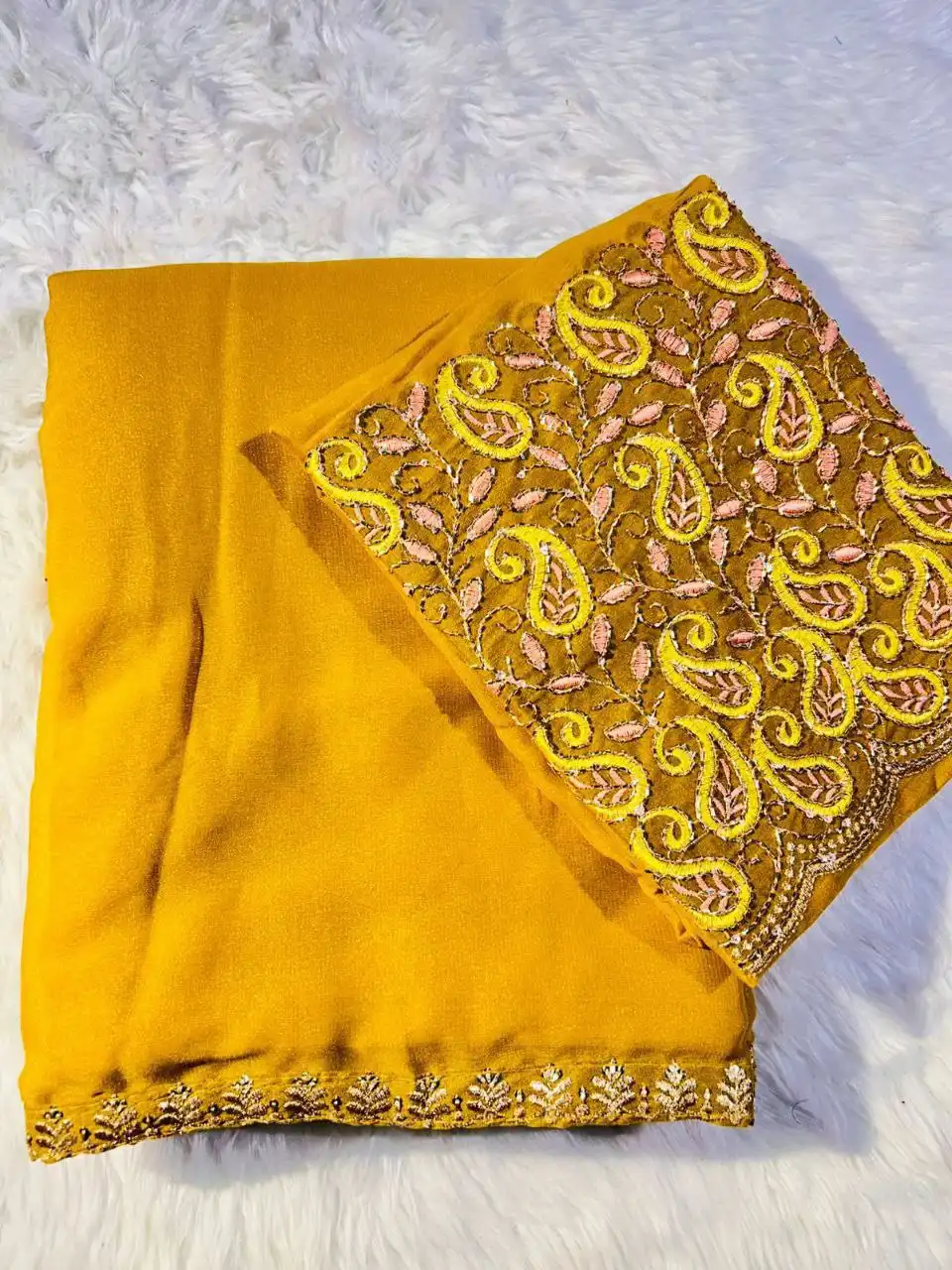 RC1 Vol 62 Satar Georgette Festive Saree 08 Pcs Set