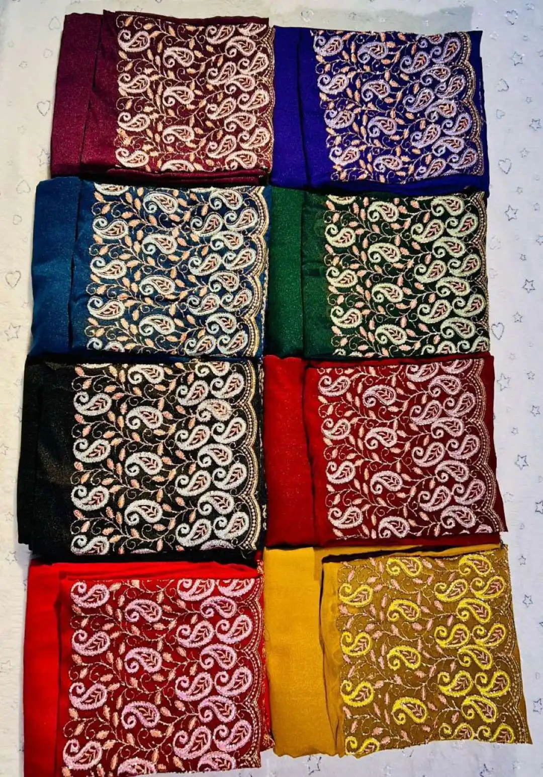 RC1 Vol 62 Satar Georgette Festive Saree 08 Pcs Set