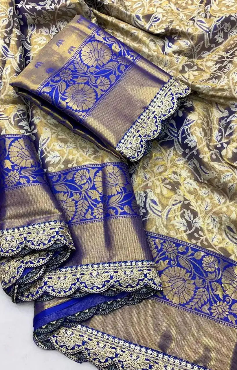 Laxmi 752 Kanjivaram Pattu Silk Wedding Saree 03 Pcs Set
