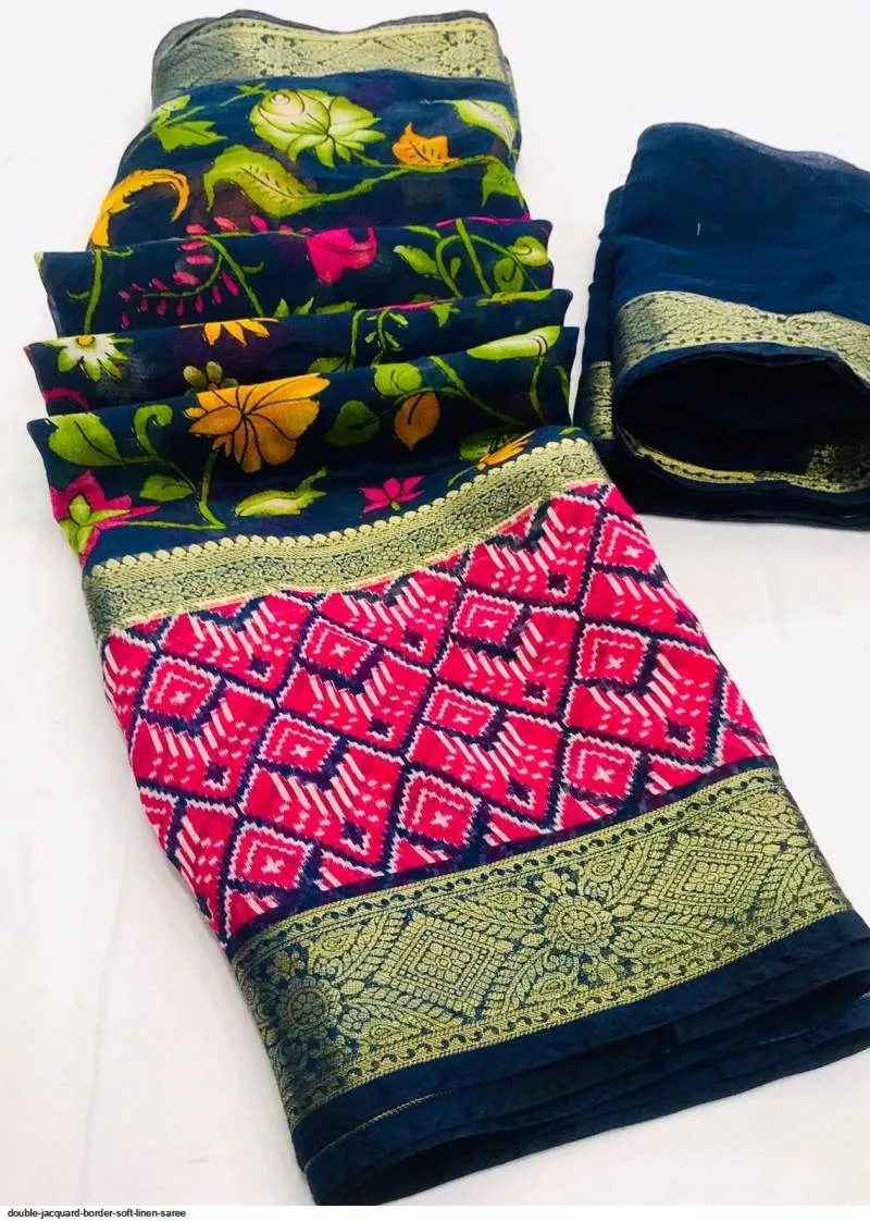 Rajyog Double Jacquard Border 1 Sarees