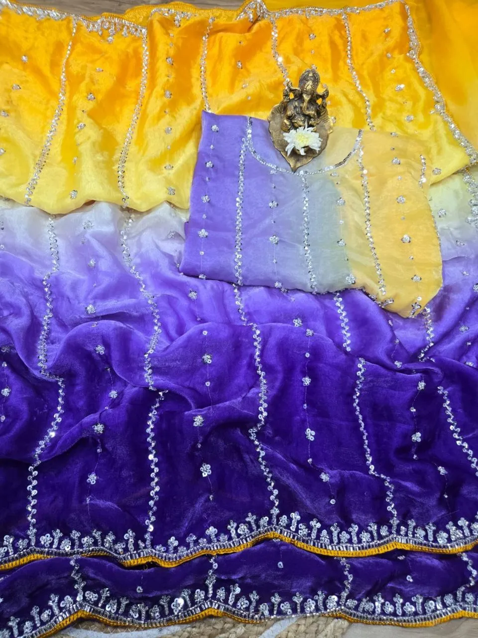 RC1 Vol 82 Space Silk Saree With Original Beeds Work