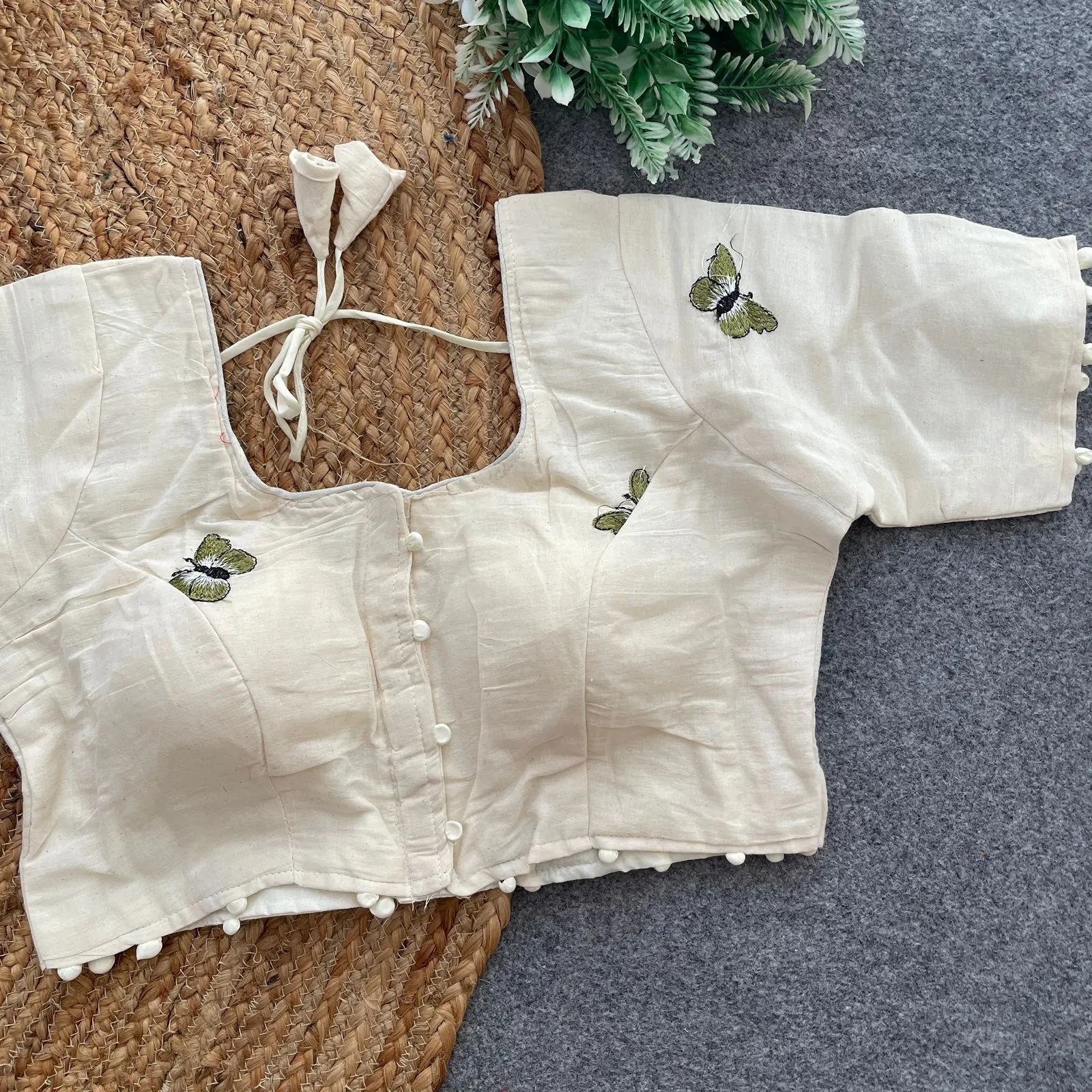 Ruhi Vol 64 Pure Camric Cotton Blouse With Embroidery Work