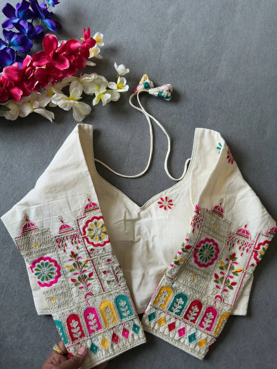 Ruhi Vol 68 Khadi Cotton Wedding Blouse With Embroidery