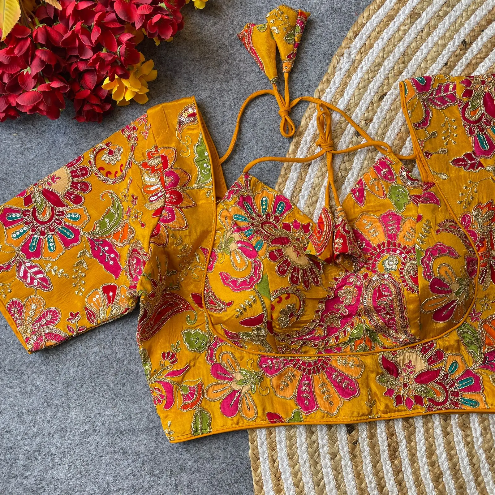 Ruhi Vol 72 Heavy Chinon Position Printed Wedding Blouse