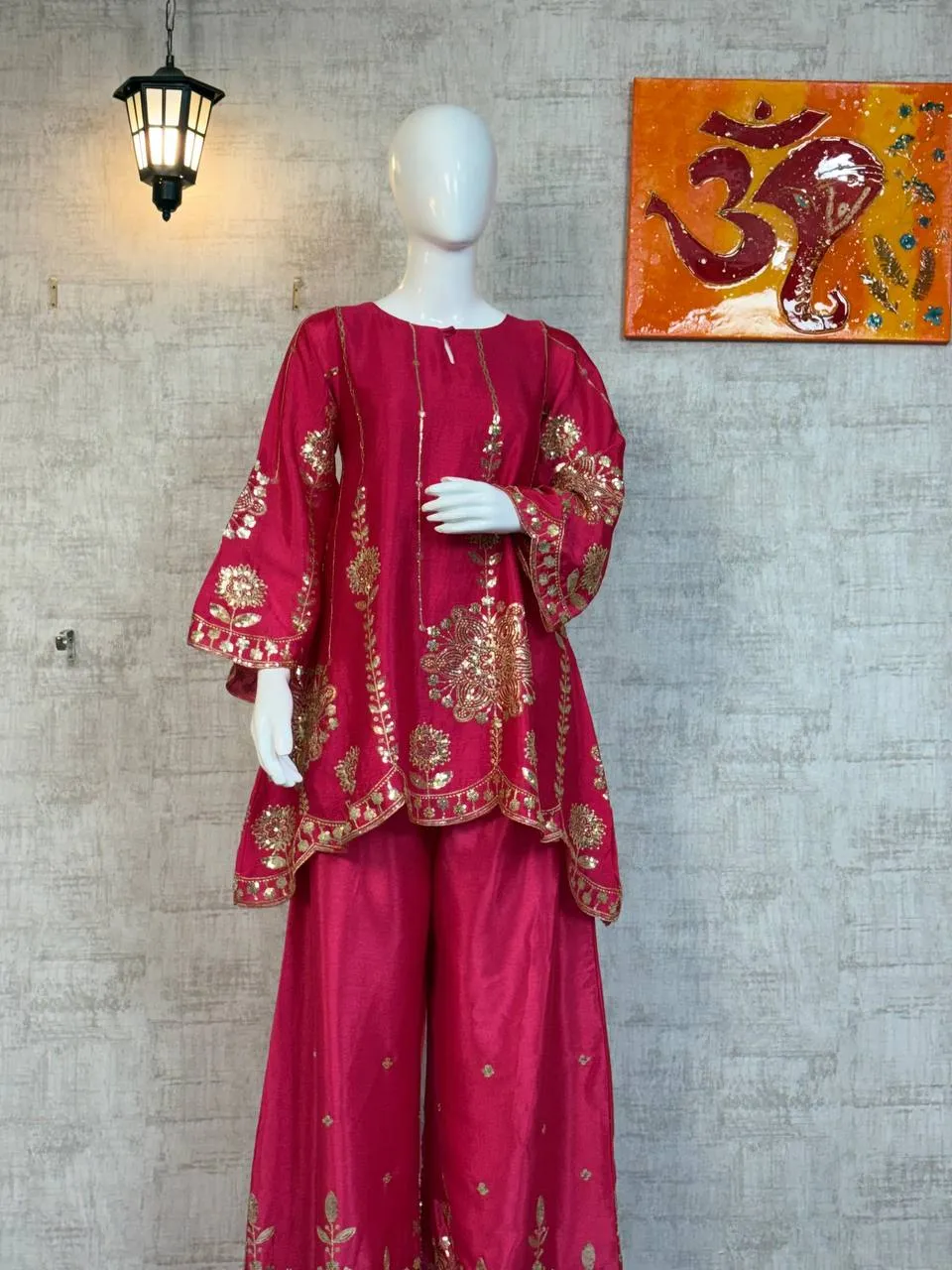 SBD 1801 Chinon Silk Plazo Kurti Festive Collection