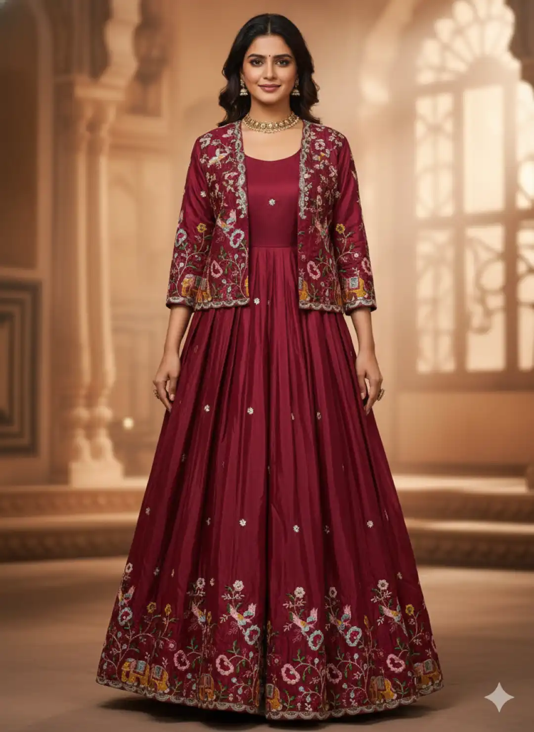 Madhuri 218 Heavy Crep Gown With Kot Collection