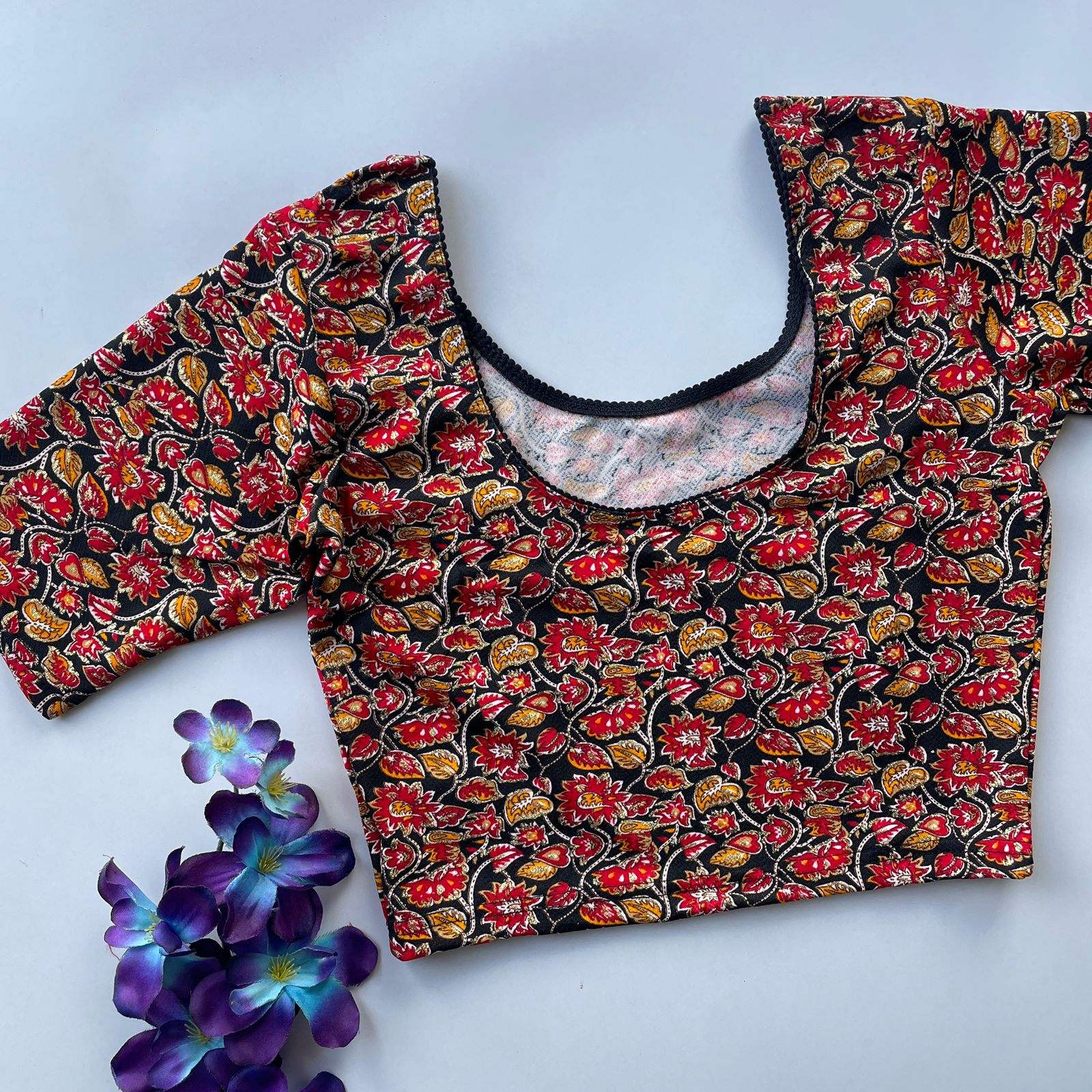 Ruhi Vol 76 Stretchable Cotton Kalamkari Printed Readymade Blouse