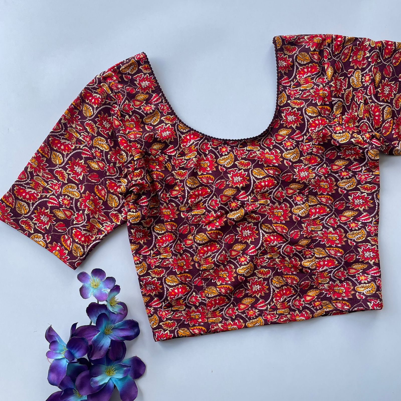 Ruhi Vol 76 Stretchable Cotton Kalamkari Printed Readymade Blouse