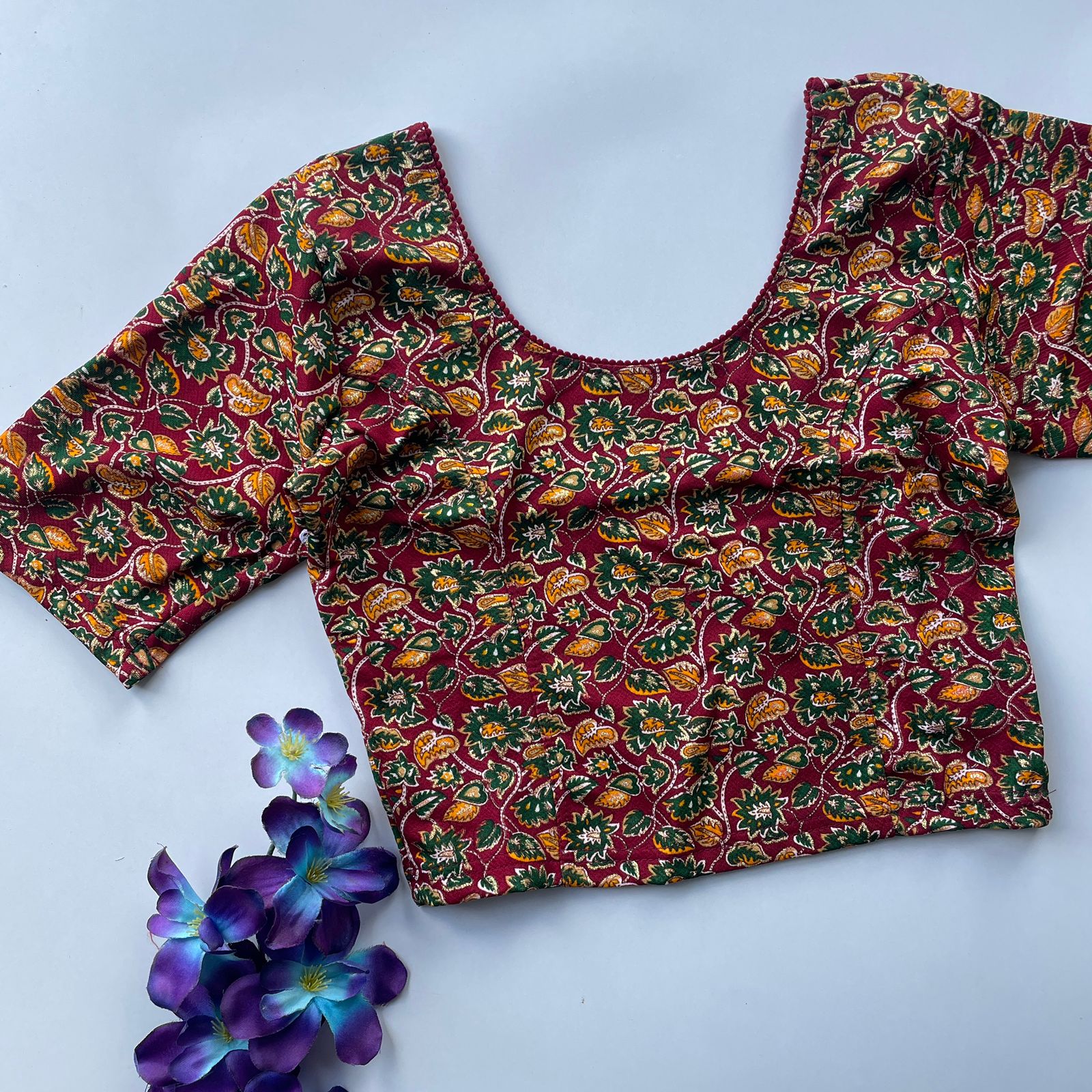 Ruhi Vol 76 Stretchable Cotton Kalamkari Printed Readymade Blouse