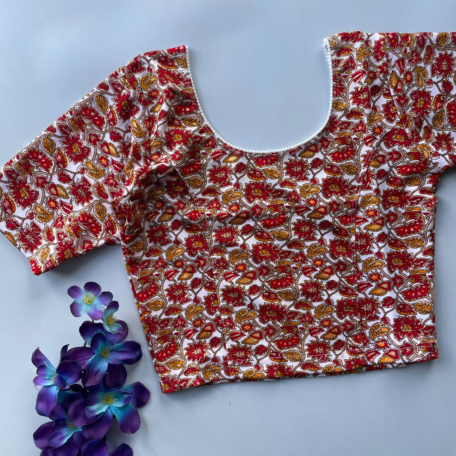 Ruhi Vol 76 Stretchable Cotton Kalamkari Printed Readymade Blouse