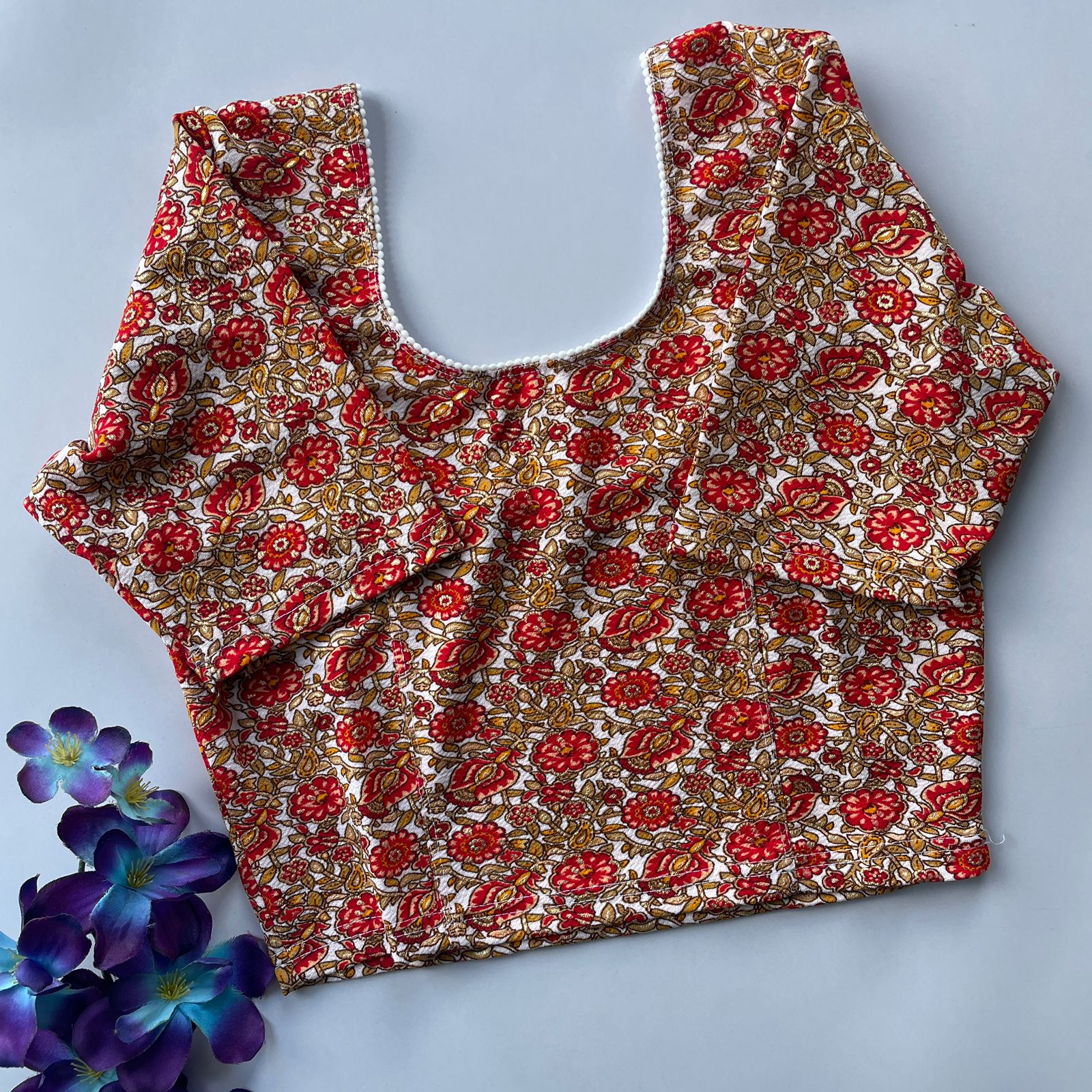 Ruhi Vol 76 Stretchable Cotton Kalamkari Printed Readymade Blouse