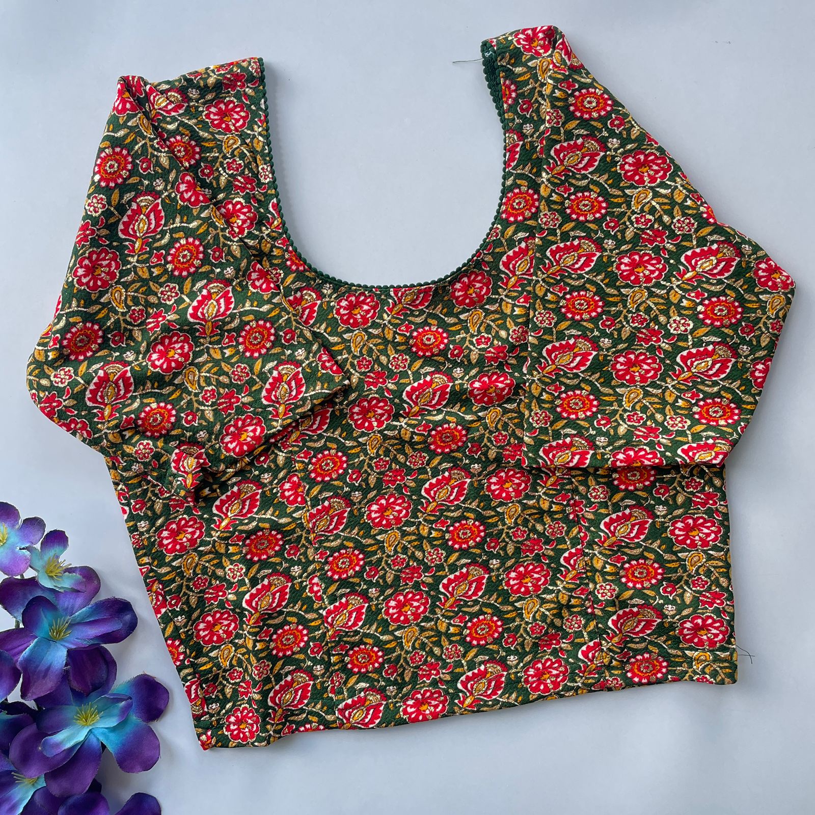 Ruhi Vol 76 Stretchable Cotton Kalamkari Printed Readymade Blouse