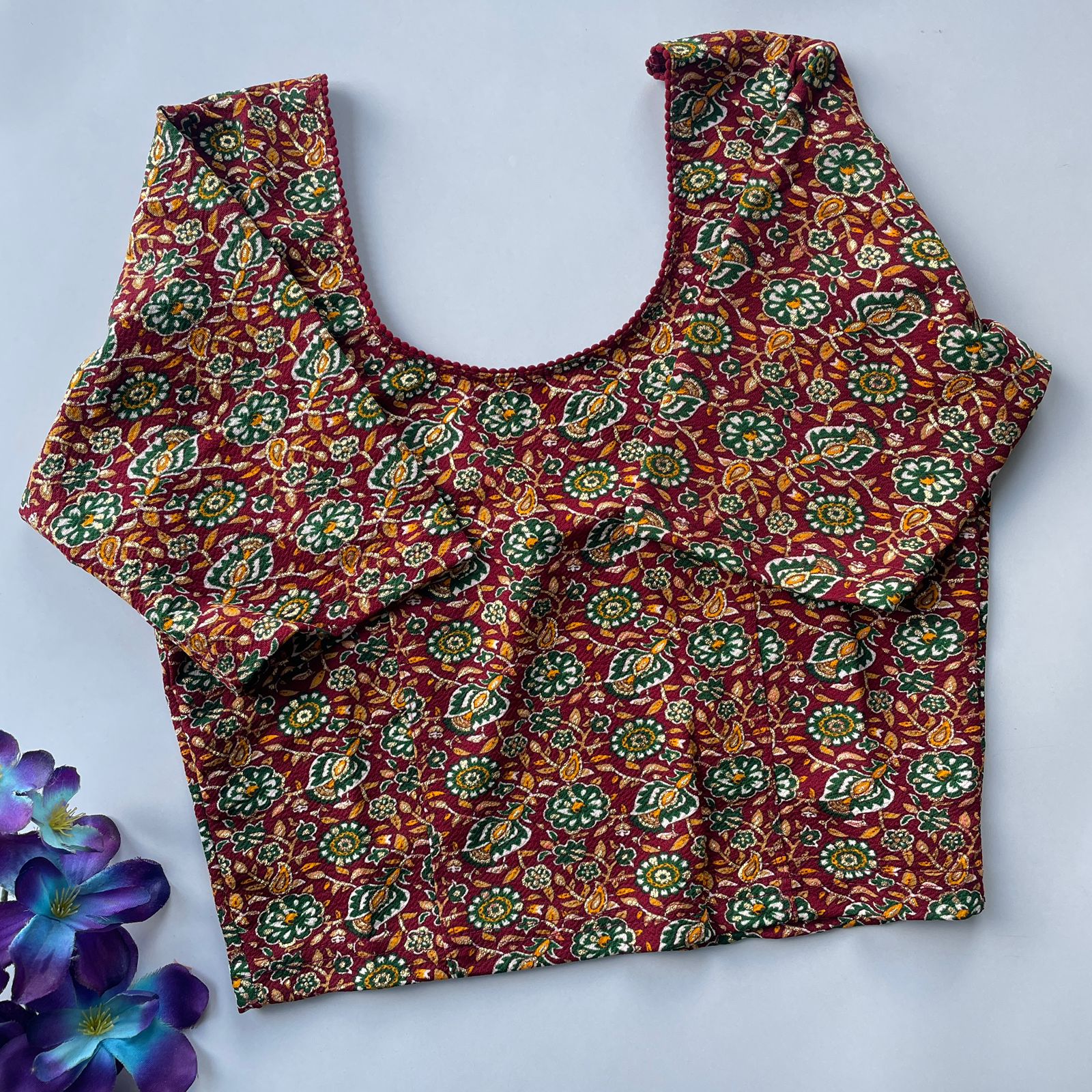 Ruhi Vol 76 Stretchable Cotton Kalamkari Printed Readymade Blouse