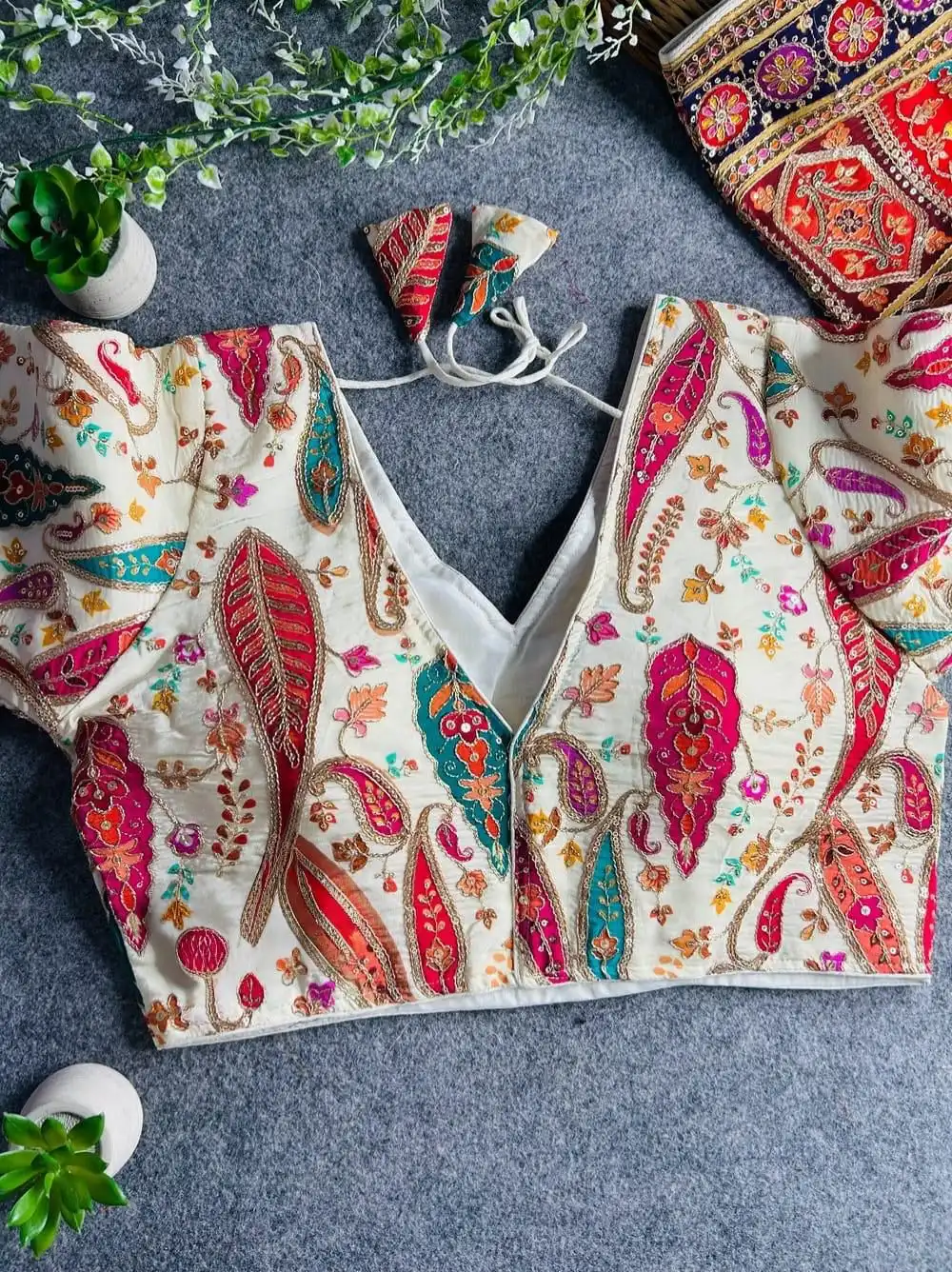 Ruhi Vol 89 Pure Crep Position Printed Readymade Blouse