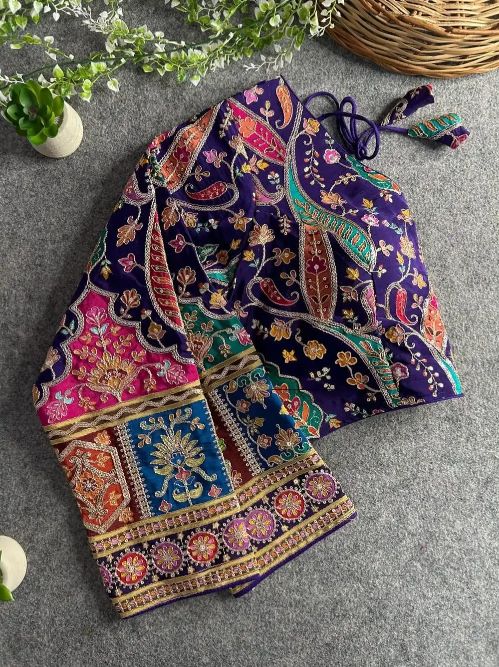 Ruhi Vol 89 Pure Crep Position Printed Readymade Blouse