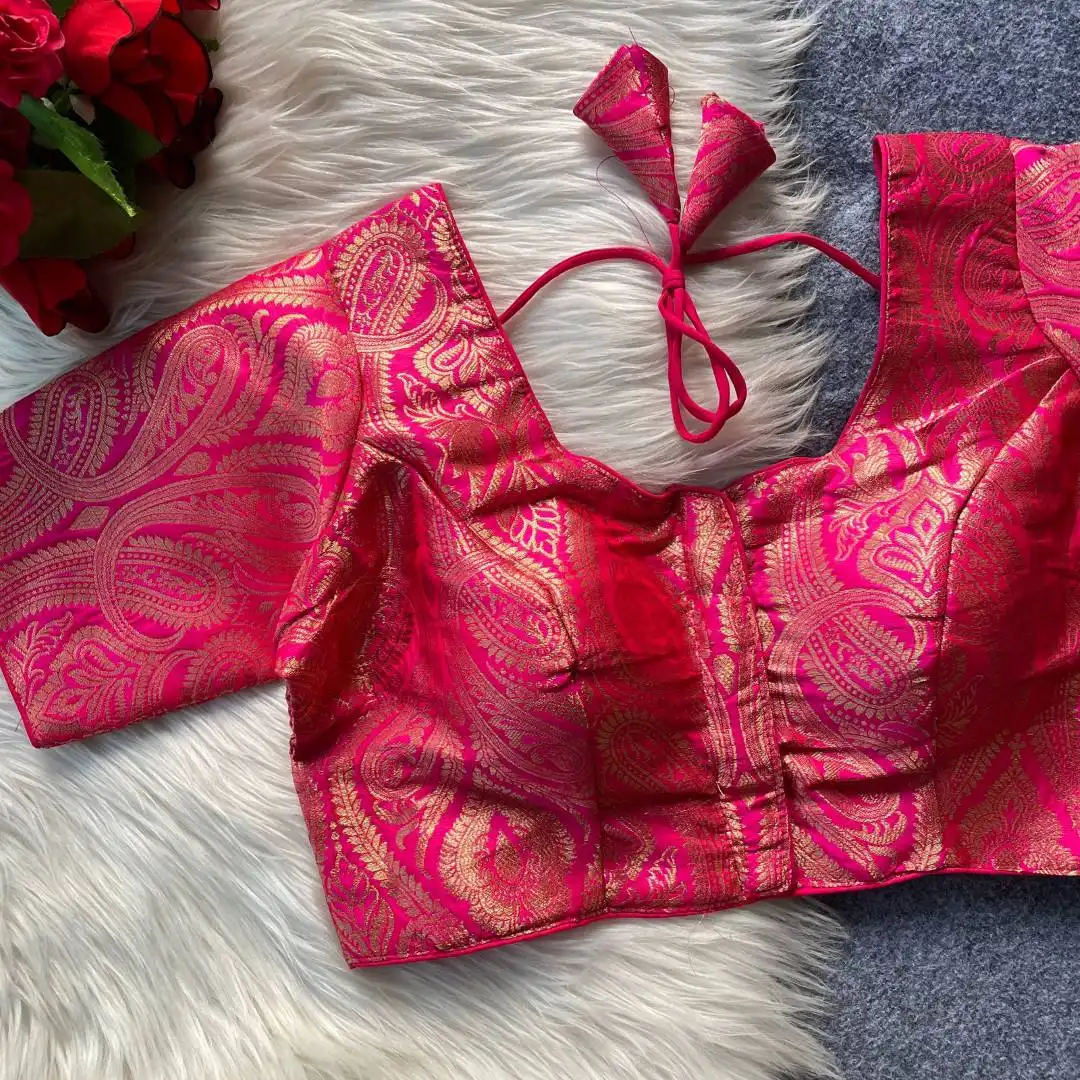 Ruhi Vol 90 Pure Banarsi Silk Golden Zari Work Readymade Blouse