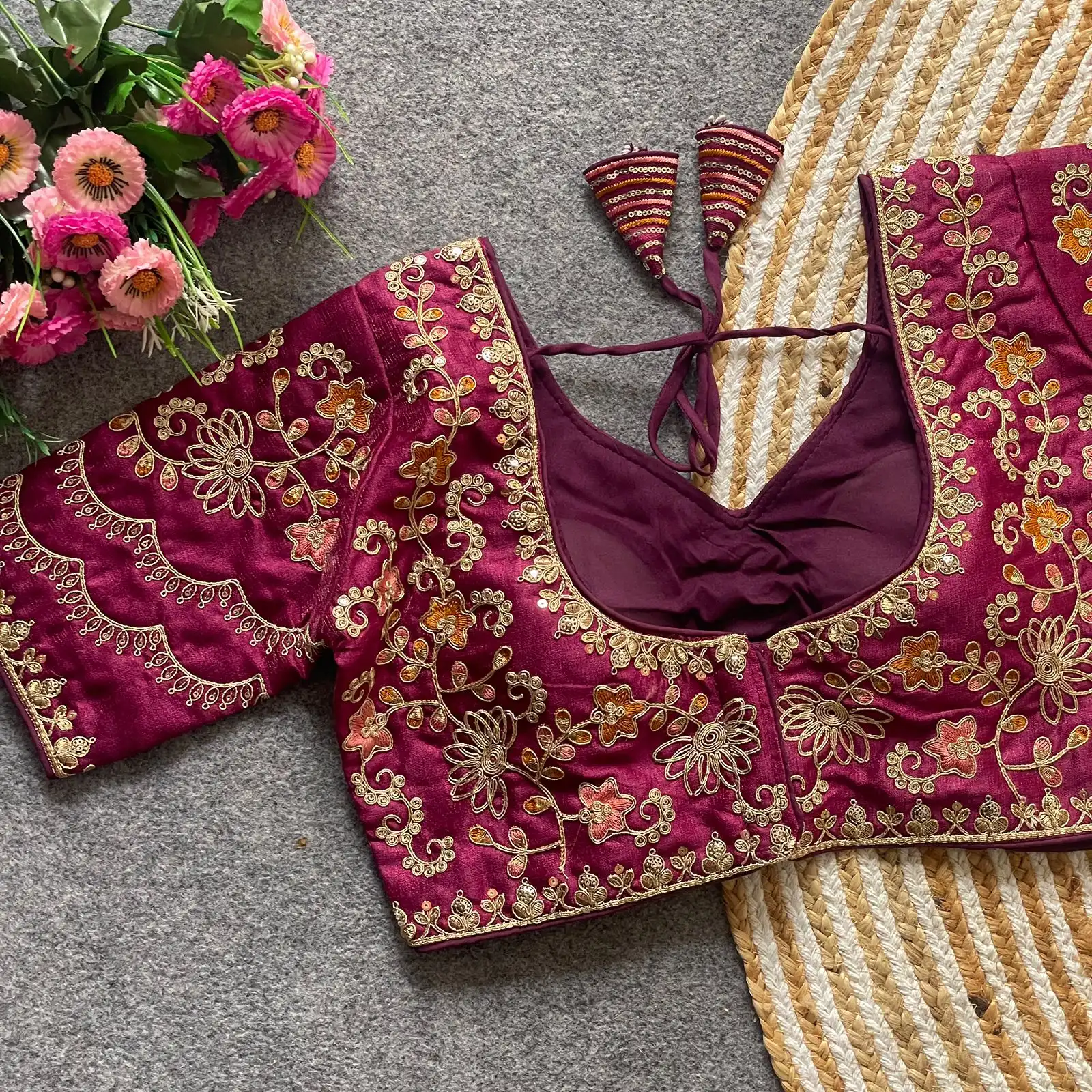 Ruhi Vol 105 Timo Slub Bridal Wedding Readymade Blouse