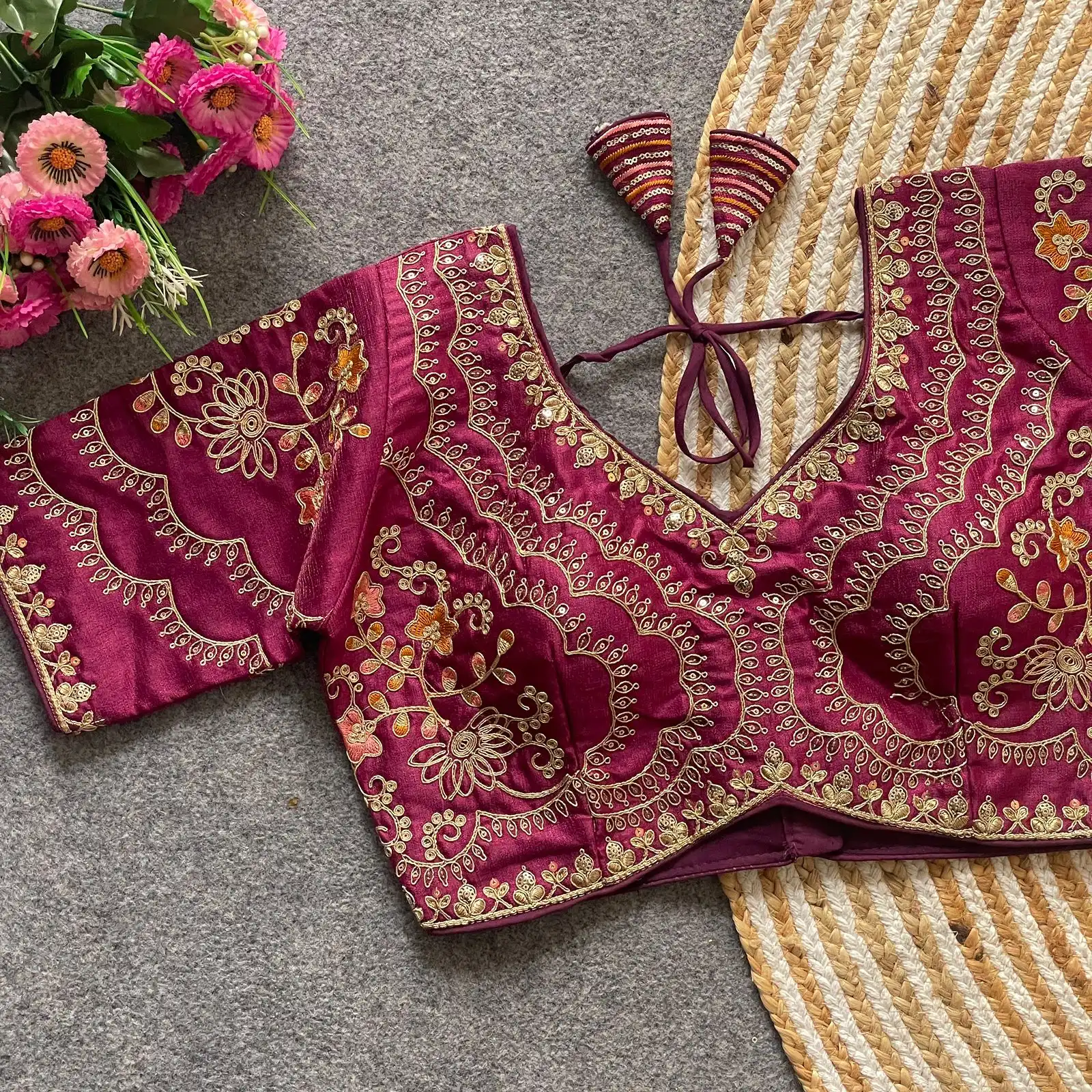 Ruhi Vol 105 Timo Slub Bridal Wedding Readymade Blouse