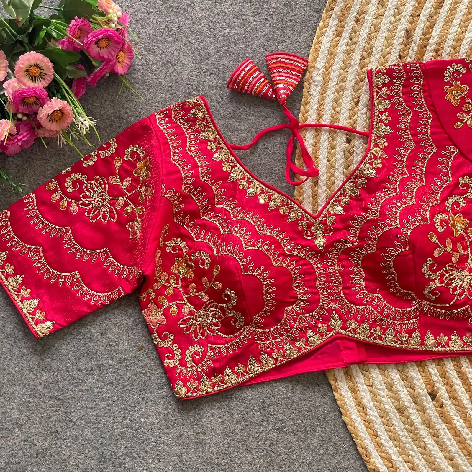 Ruhi Vol 105 Timo Slub Bridal Wedding Readymade Blouse