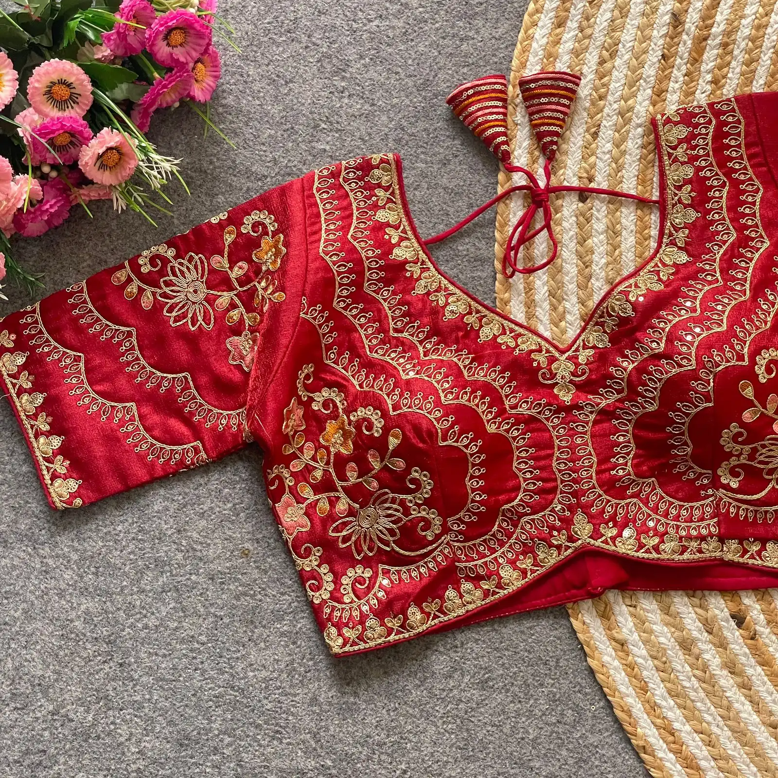 Ruhi Vol 105 Timo Slub Bridal Wedding Readymade Blouse