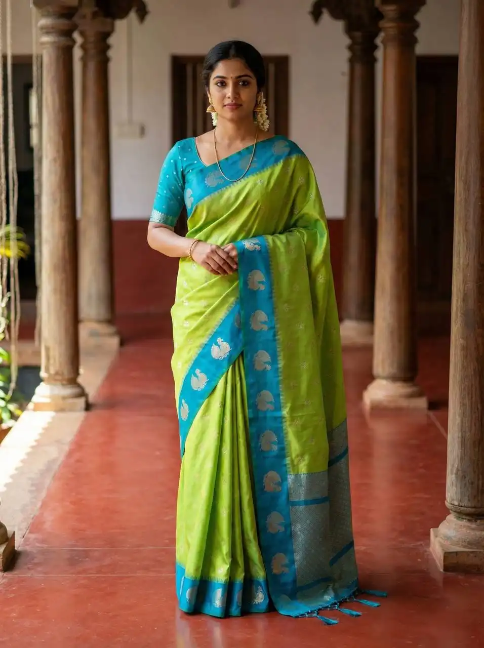 WMS Vol 136 Soft Silk Zari Waving Pongal Saree