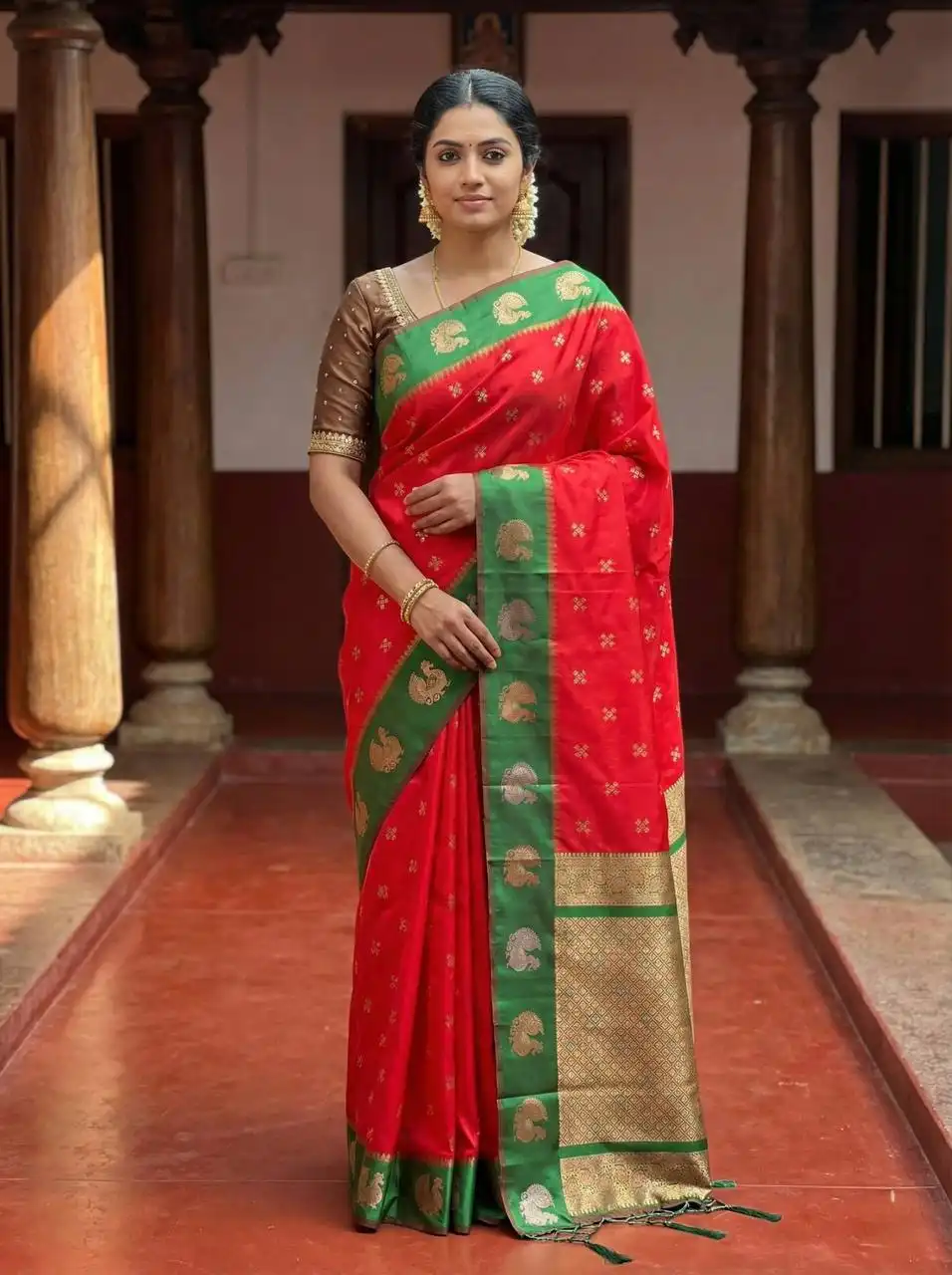 WMS Vol 136 Soft Silk Zari Waving Pongal Saree
