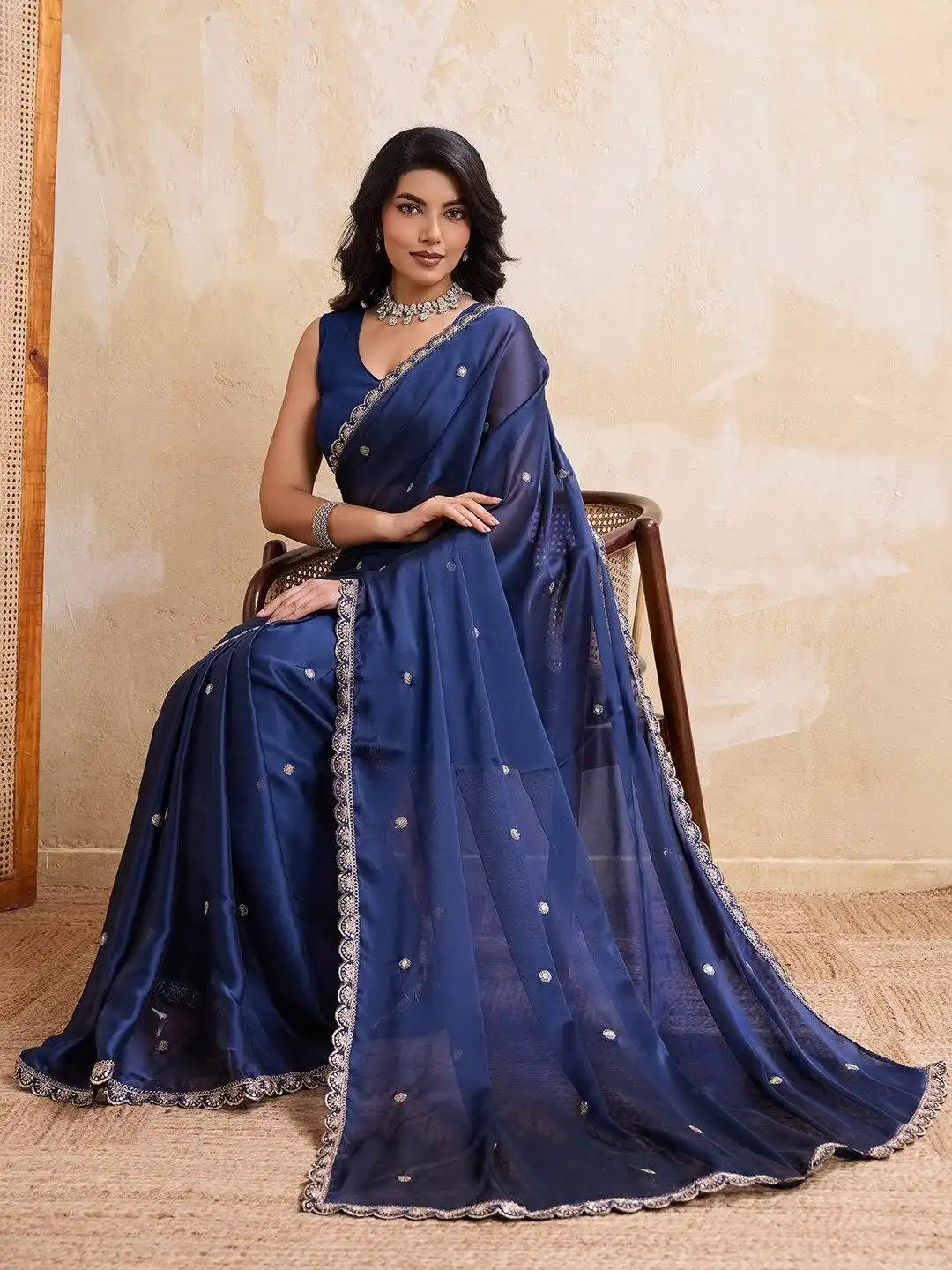 Kiara Angara Rangoli Silk Lace Border Saree