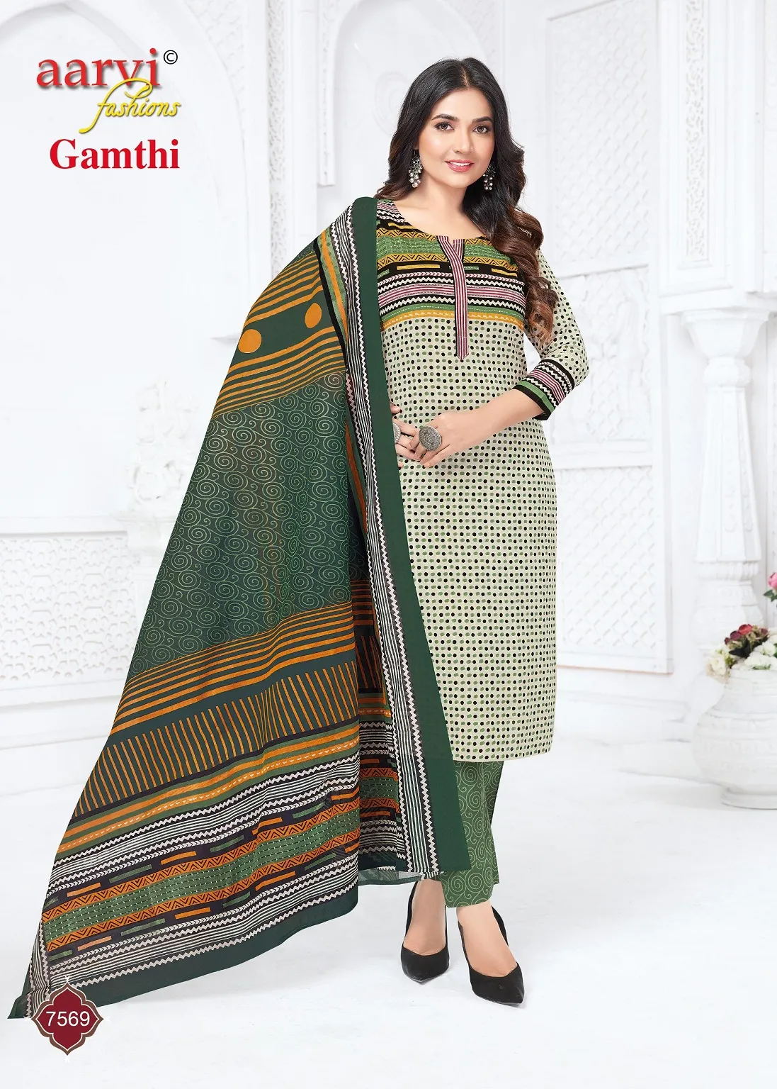 Aarvi Gamthi Vol 12 Stitched Suits