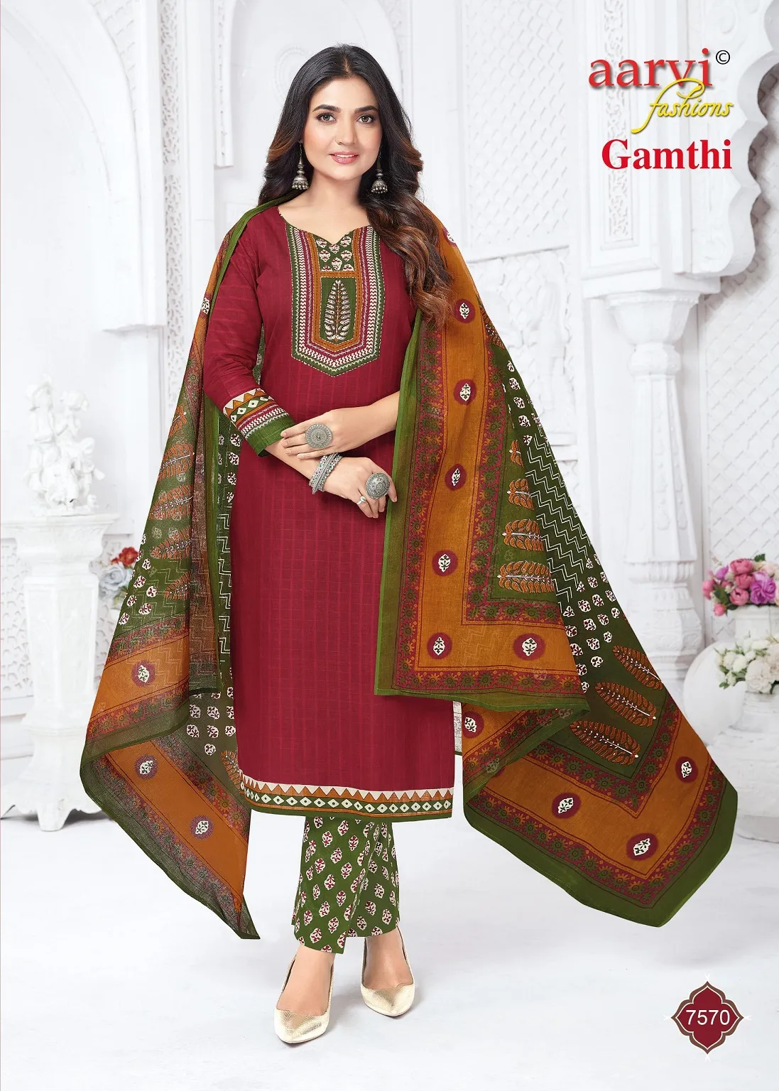 Aarvi Gamthi Vol 12 Stitched Suits