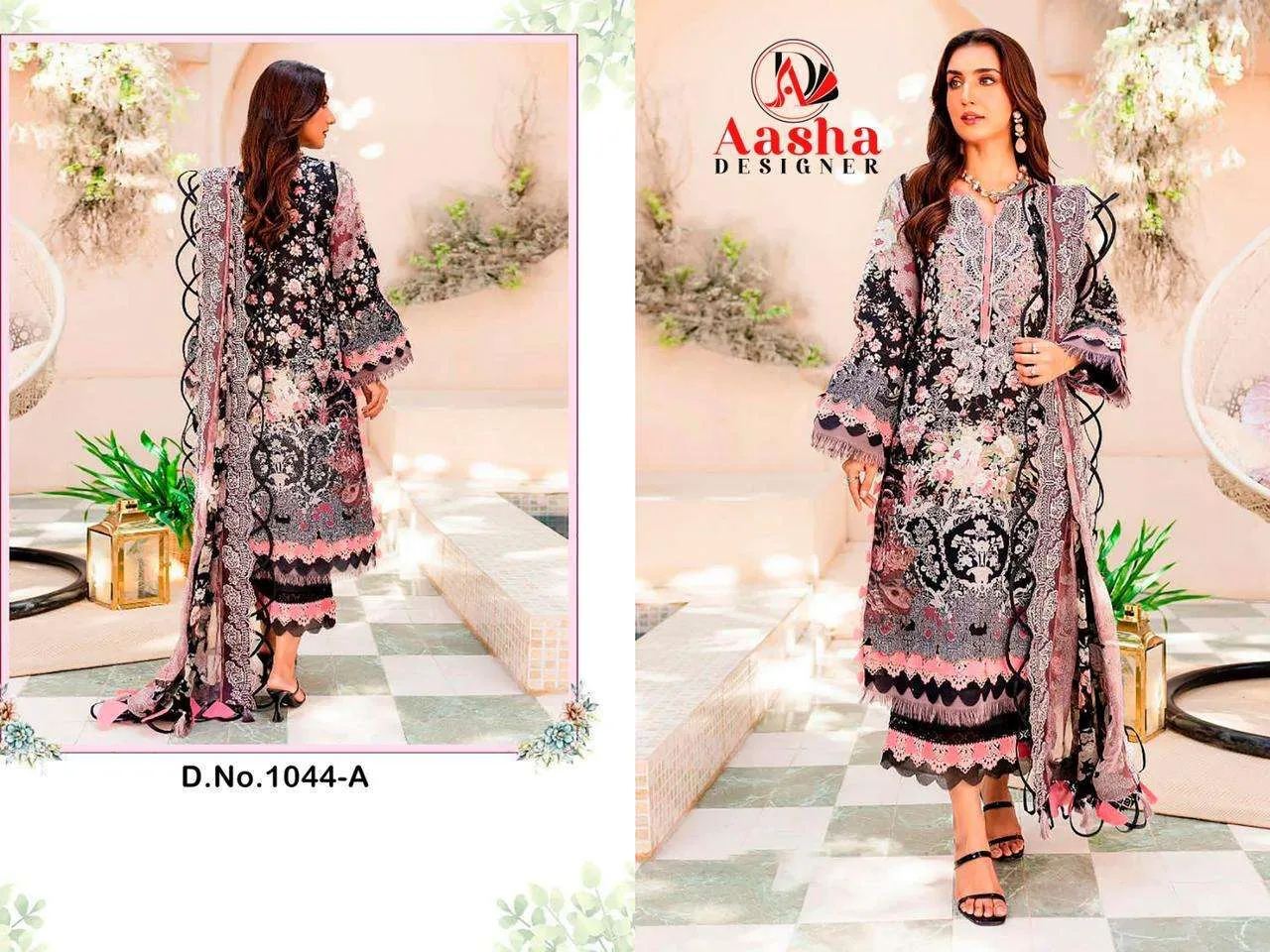 Aasha Designer Design No - 1044 Abcdg Pakistani Suits