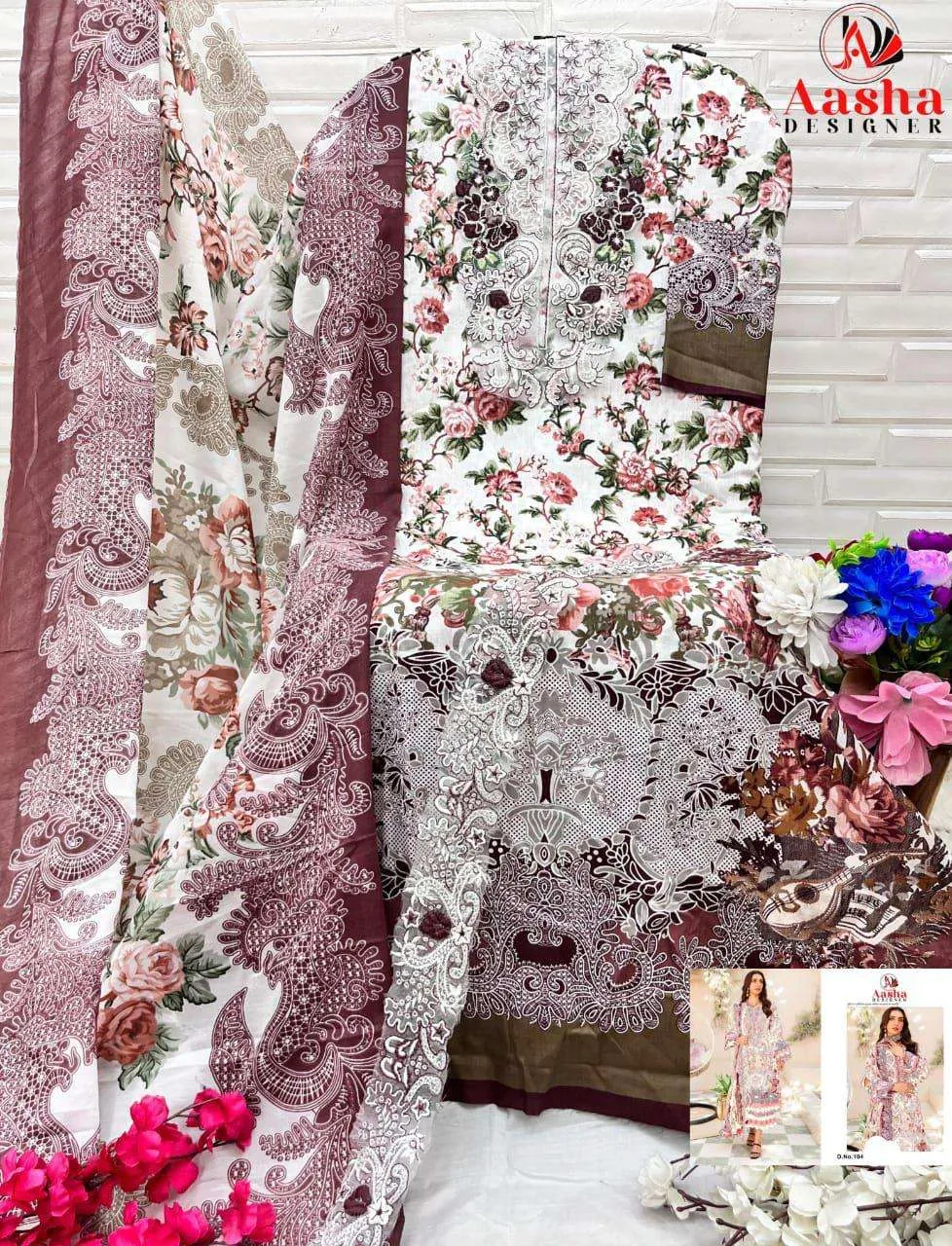 Aasha Designer Design No - 1044 Abcdg Pakistani Suits