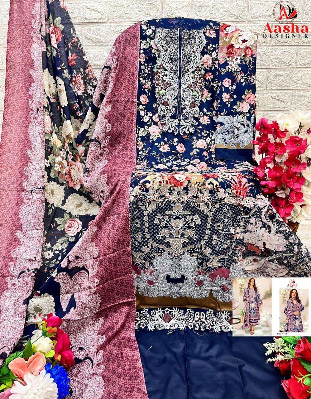 Aasha Designer Design No - 1044 Abcdg Pakistani Suits