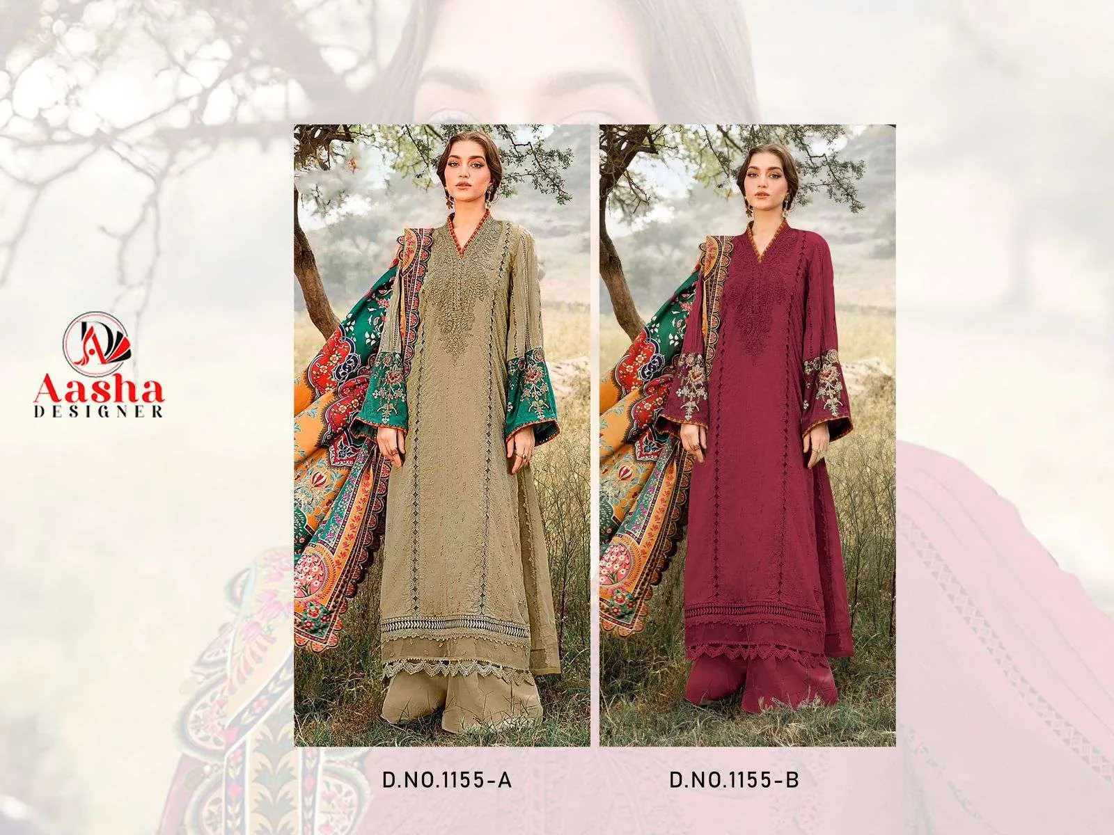 Aasha Designer Design No - 1155 Pakistani Suits