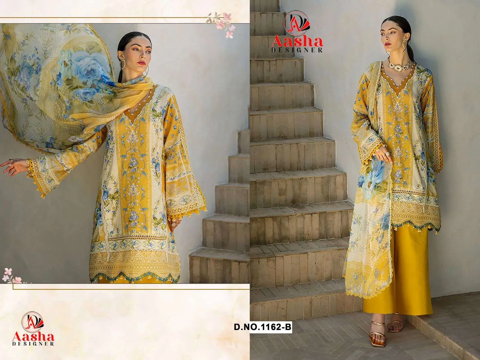 Aasha Designer Design No - 1162 Ab Pakistani Suits
