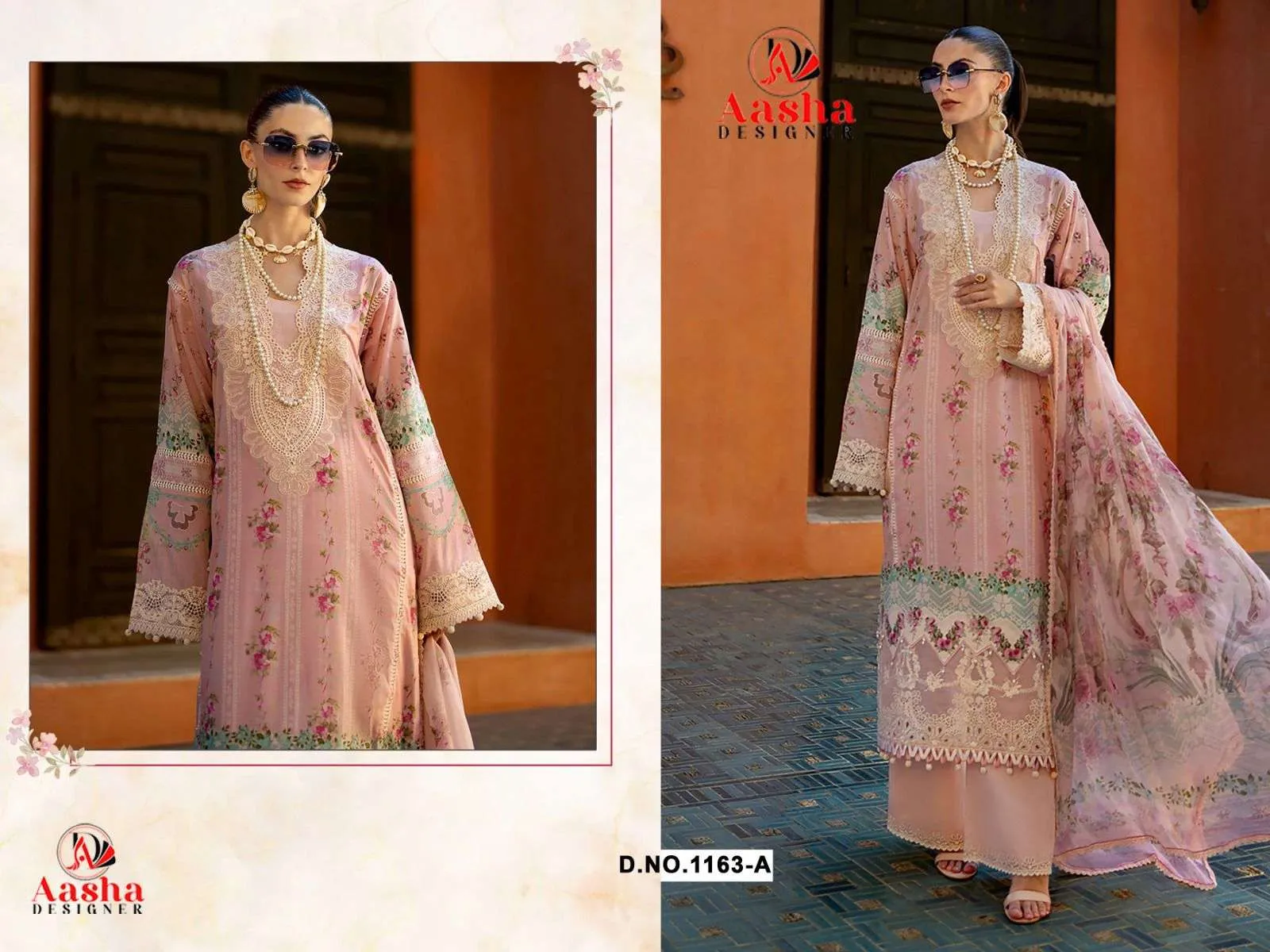 Aasha Designer Design No - 1163 Pakistani Suits