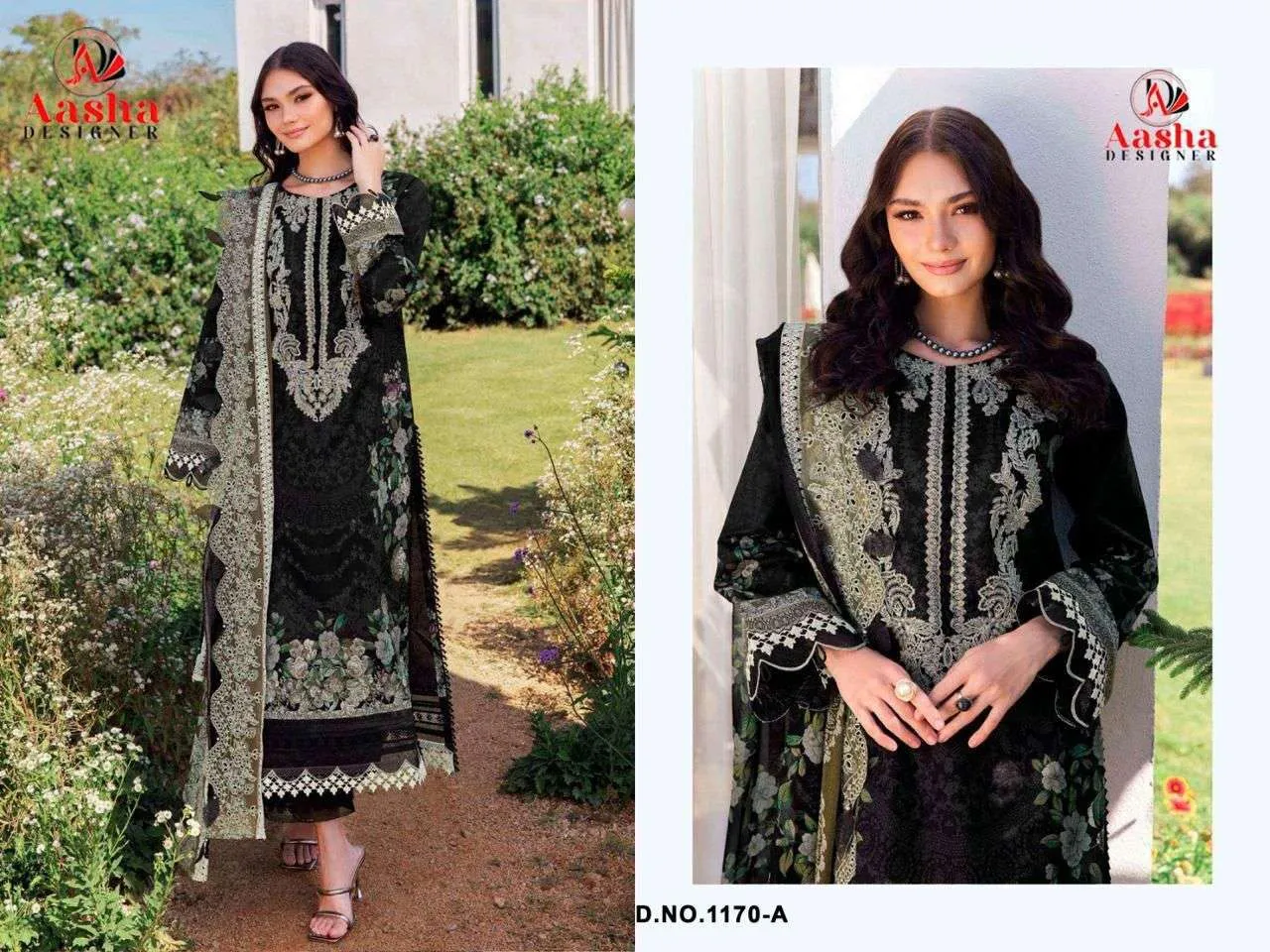 Aasha Designer Design No - 1170 Ab Pakistani Suits