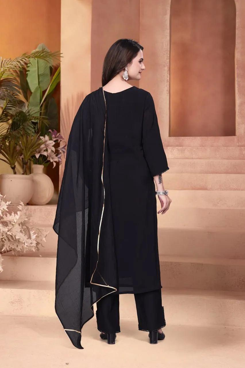 AEA 638 Mul Chanderi Mirror Work Readymade Dress