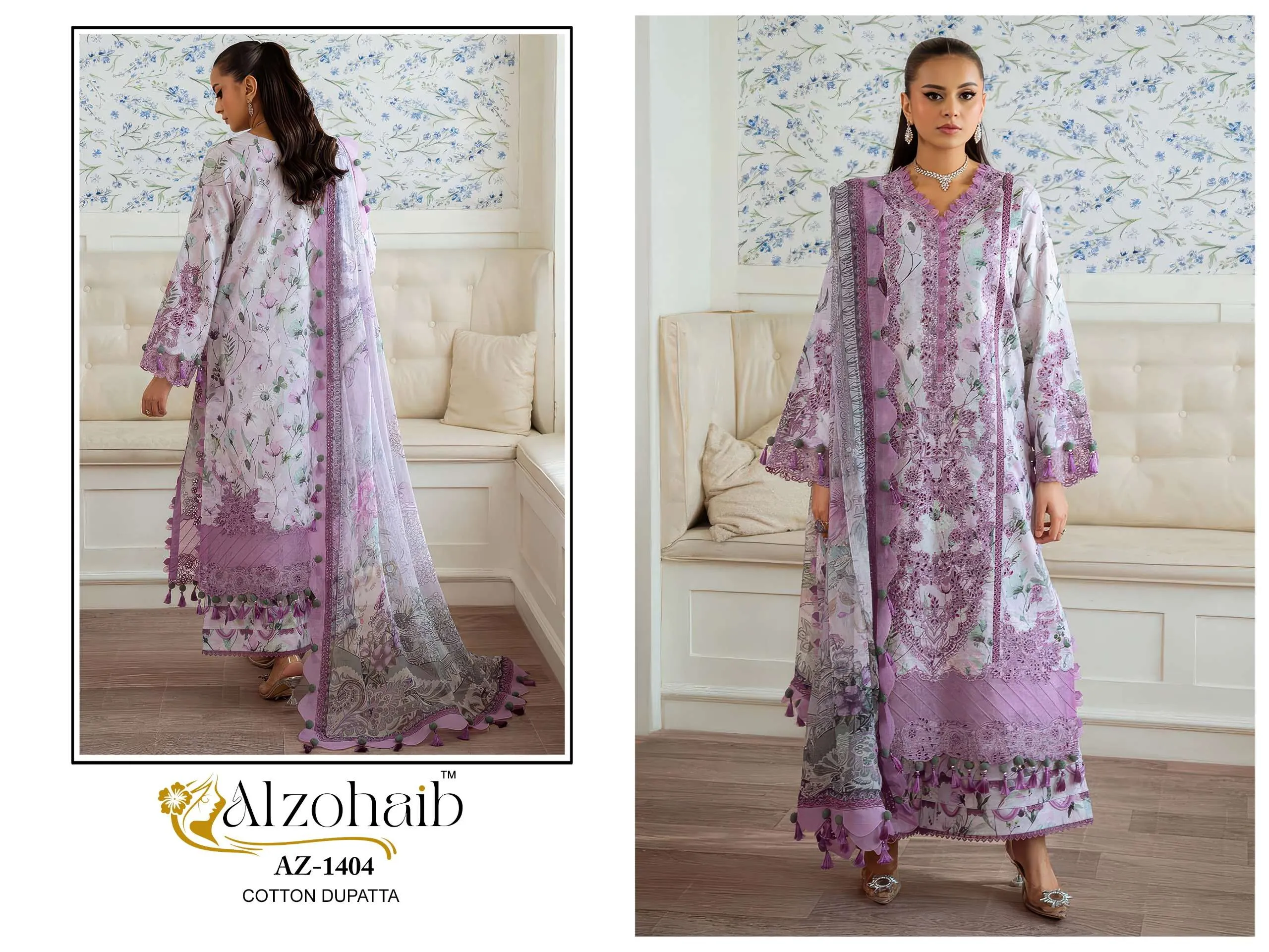 Al Zohaib Design No - 1398-1400-1404-1405-1407 Pakistani Suits